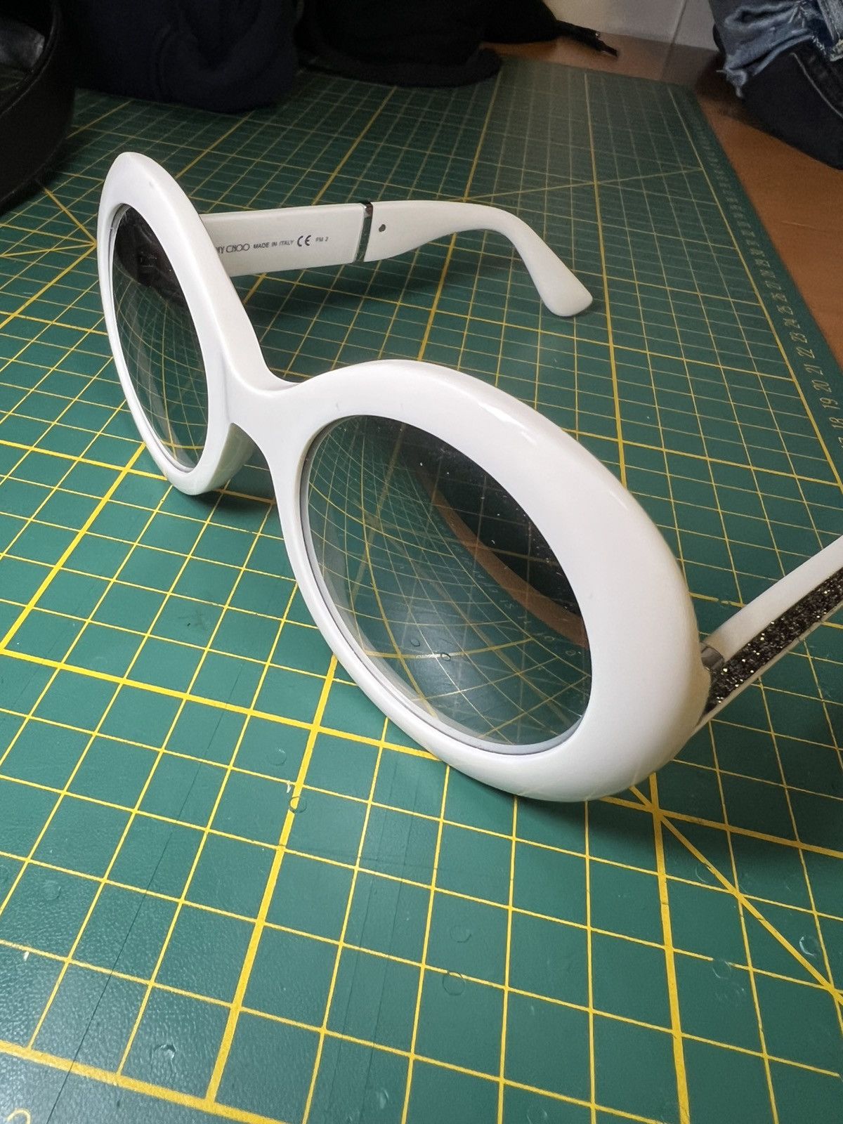 Jimmy Choo Jimmy Choo WENDY/S rhinestone oval sunglasses Size ONE SIZE - 10 Thumbnail