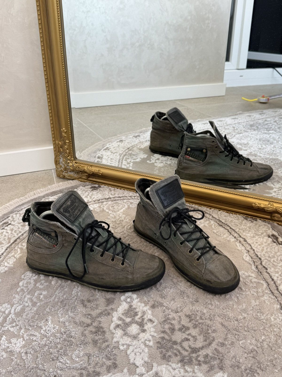 Diesel Vintage 90's Diesel Distressed Sneakers Washed Faded Shoes Size US 8 / EU 41 - 2 Thumbnail