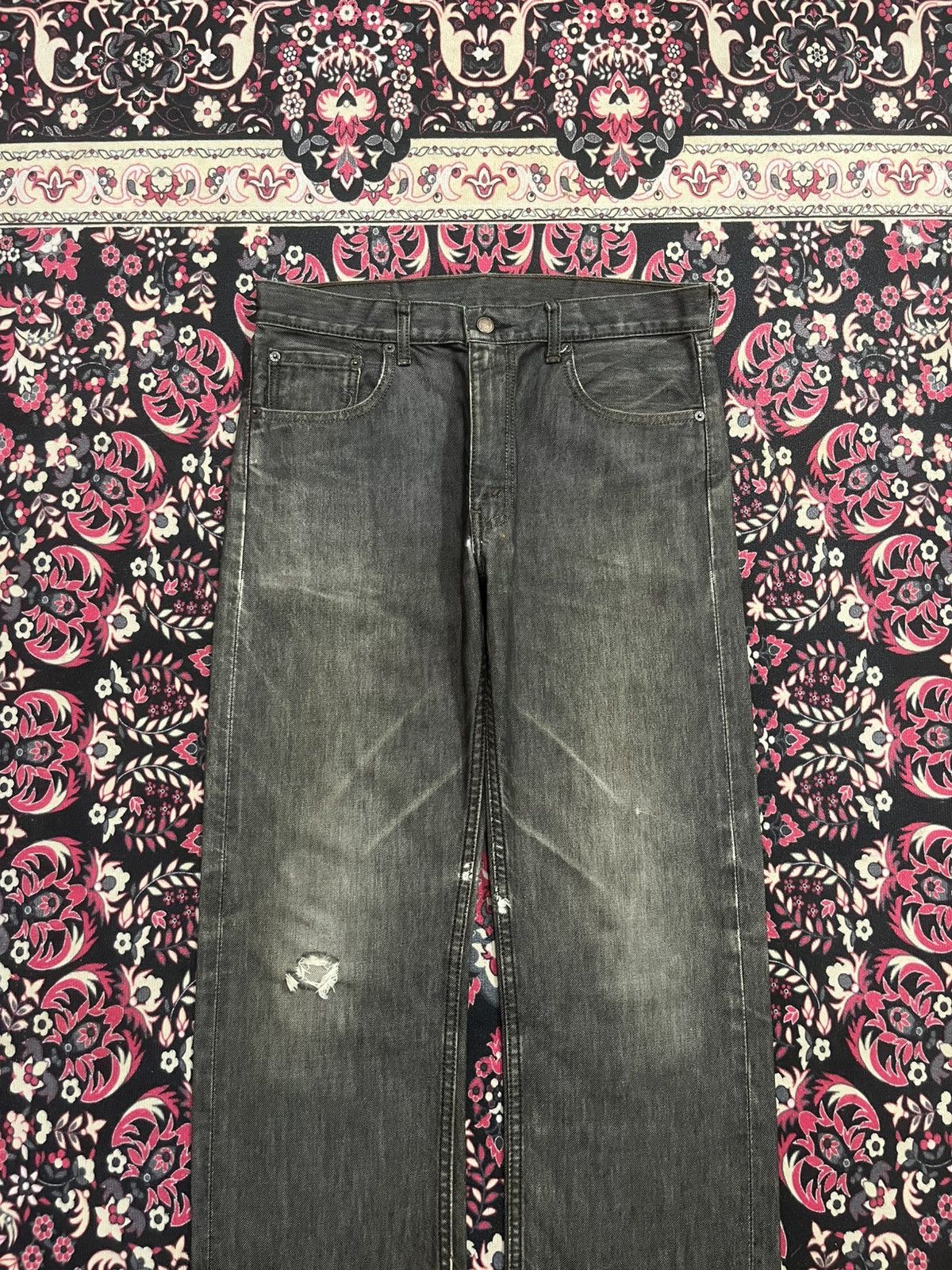 Levi's ⚡️Distressed⚡️Vintage Levi’s 503 Mud Washed Frayed Leg Jeans Size US 34 / EU 50 - 3 Thumbnail
