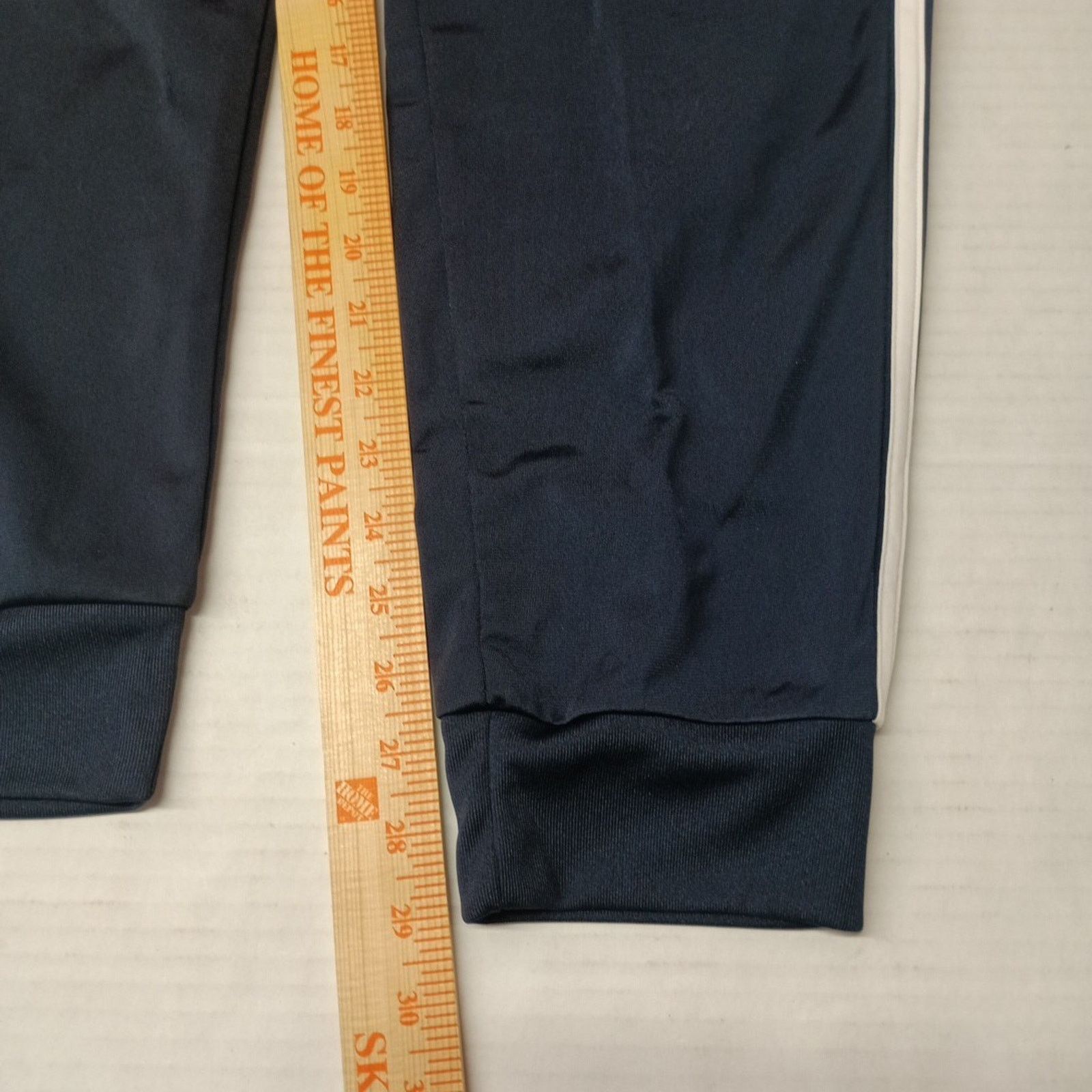 Adidas Adidas Joggers Men's M Navy Blue White Three Stripe Tricot Size US 30 / EU 46 - 2 Thumbnail