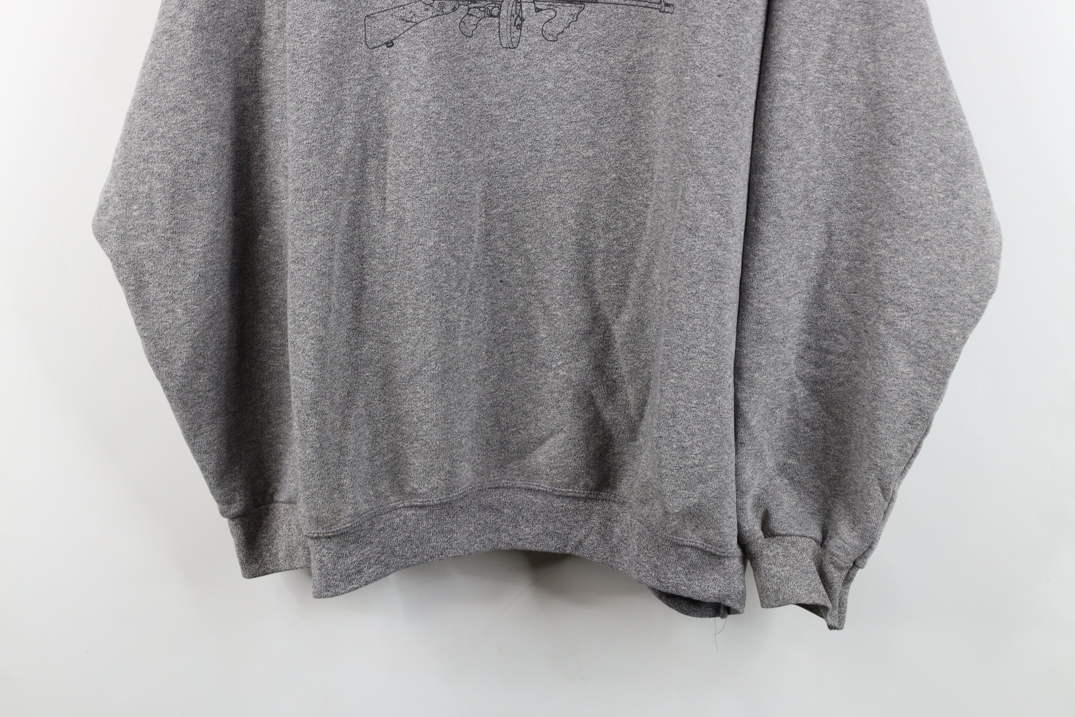 Vintage Vintage 90s Ordnance Thompson Machine Gun Sweatshirt USA Size US XL / EU 56 / 4 - 3 Thumbnail