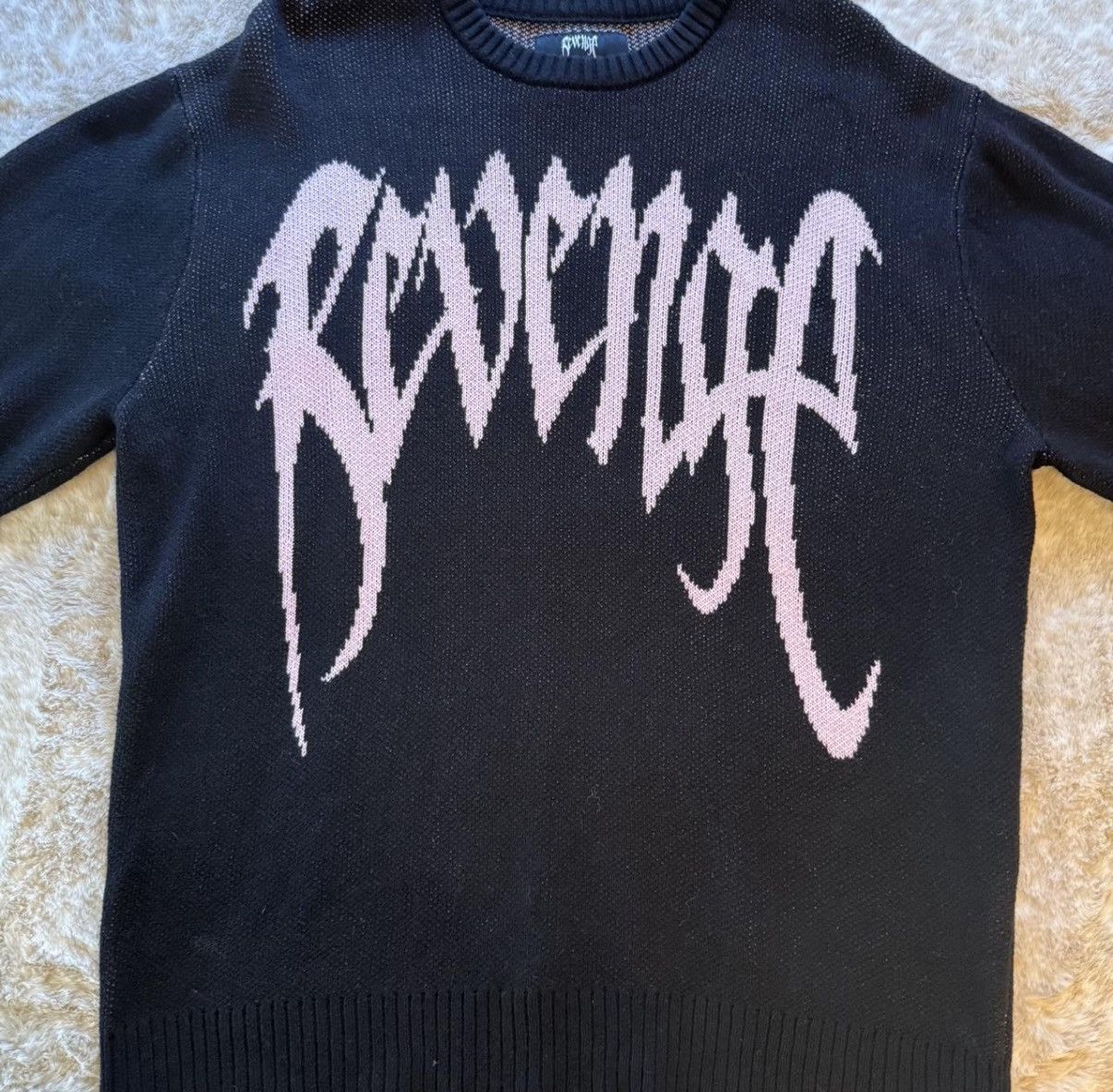 Revenge Revenge Anarchy Knit Sweater Black/Pink Size US L / EU 52-54 / 3 - 3 Thumbnail