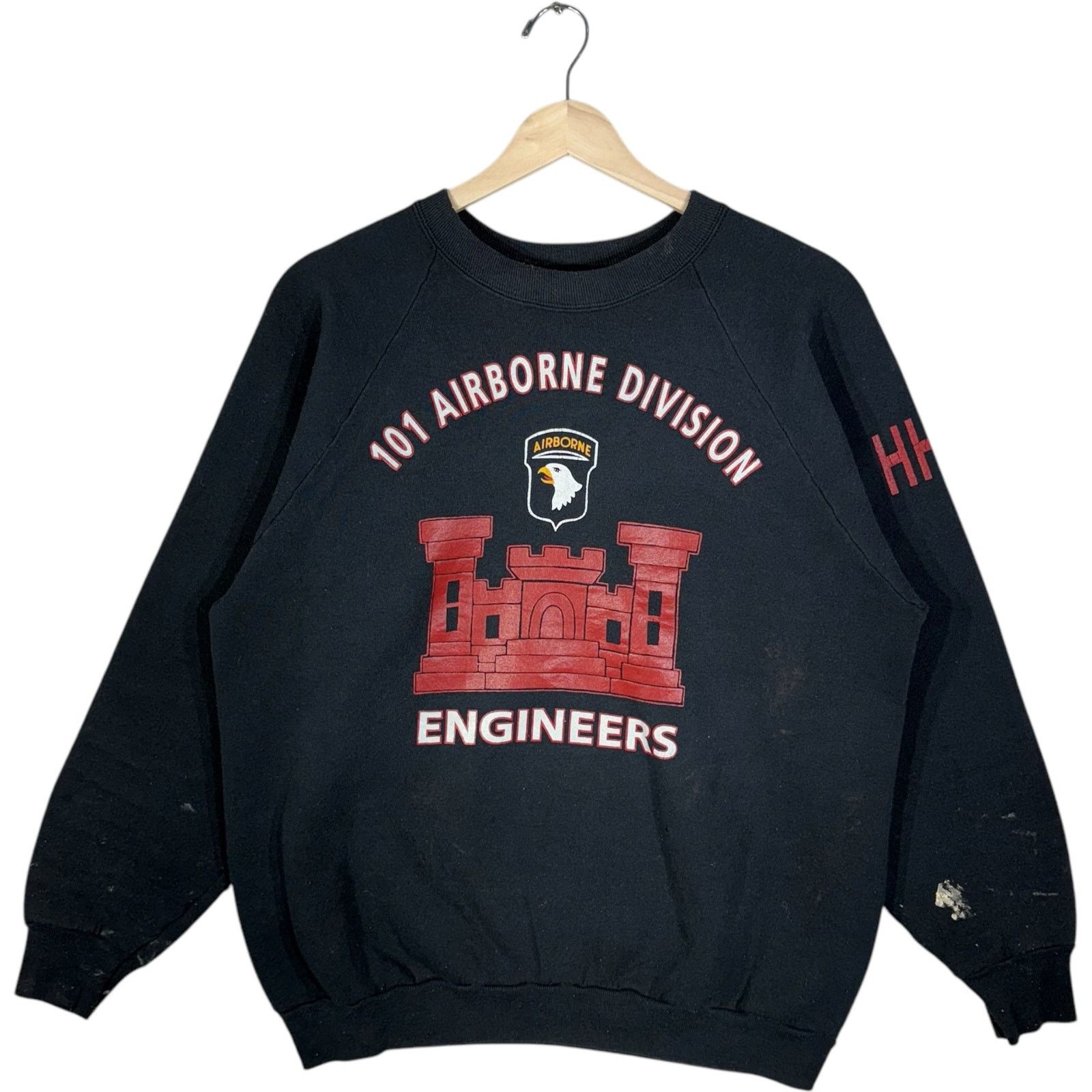 Fruit Of The Loom Vintage 101 Airborne Division Engineers Crewneck Large Size US L / EU 52-54 / 3 - 1 Thumbnail