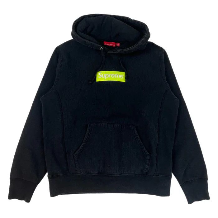 image of Supreme Box Logo Hoodie in Green/Black, Men's (Size Medium)