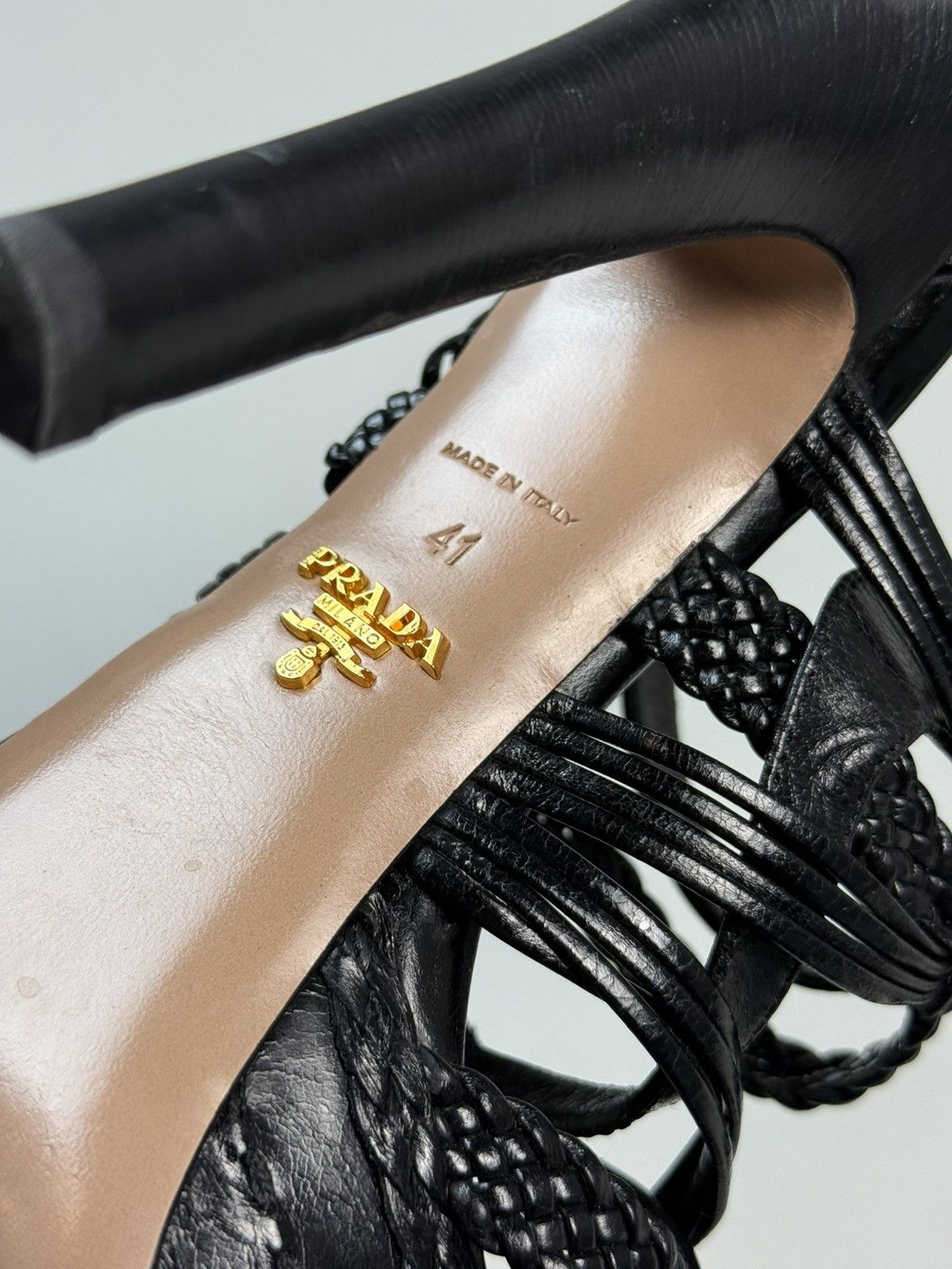 Prada Prada Ladies Black Leather Strappy Heels Shoes Size 41 Size US 10 / IT 40 - 19 Thumbnail