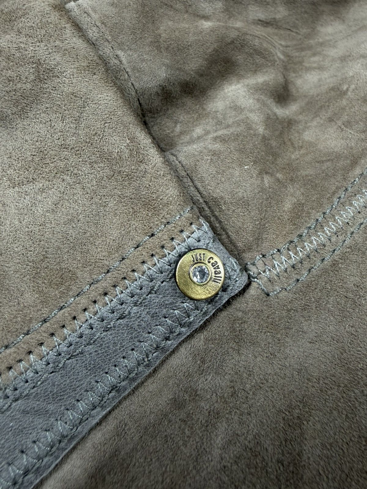 Just Cavalli Just Cavalli Vintage Women's Leather Blazer Jacket Size L / US 10 / IT 46 - 5 Thumbnail