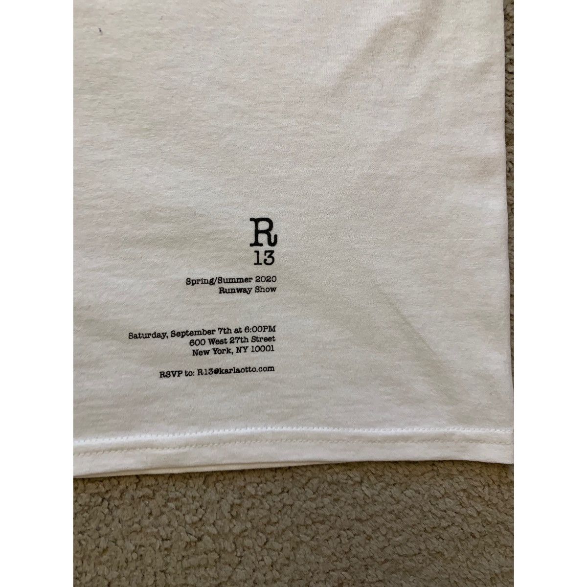 R13 R13 PUNK ROCK LIMITED EDITION RUNWAY TEE Size US M / EU 48-50 / 2 - 8 Thumbnail