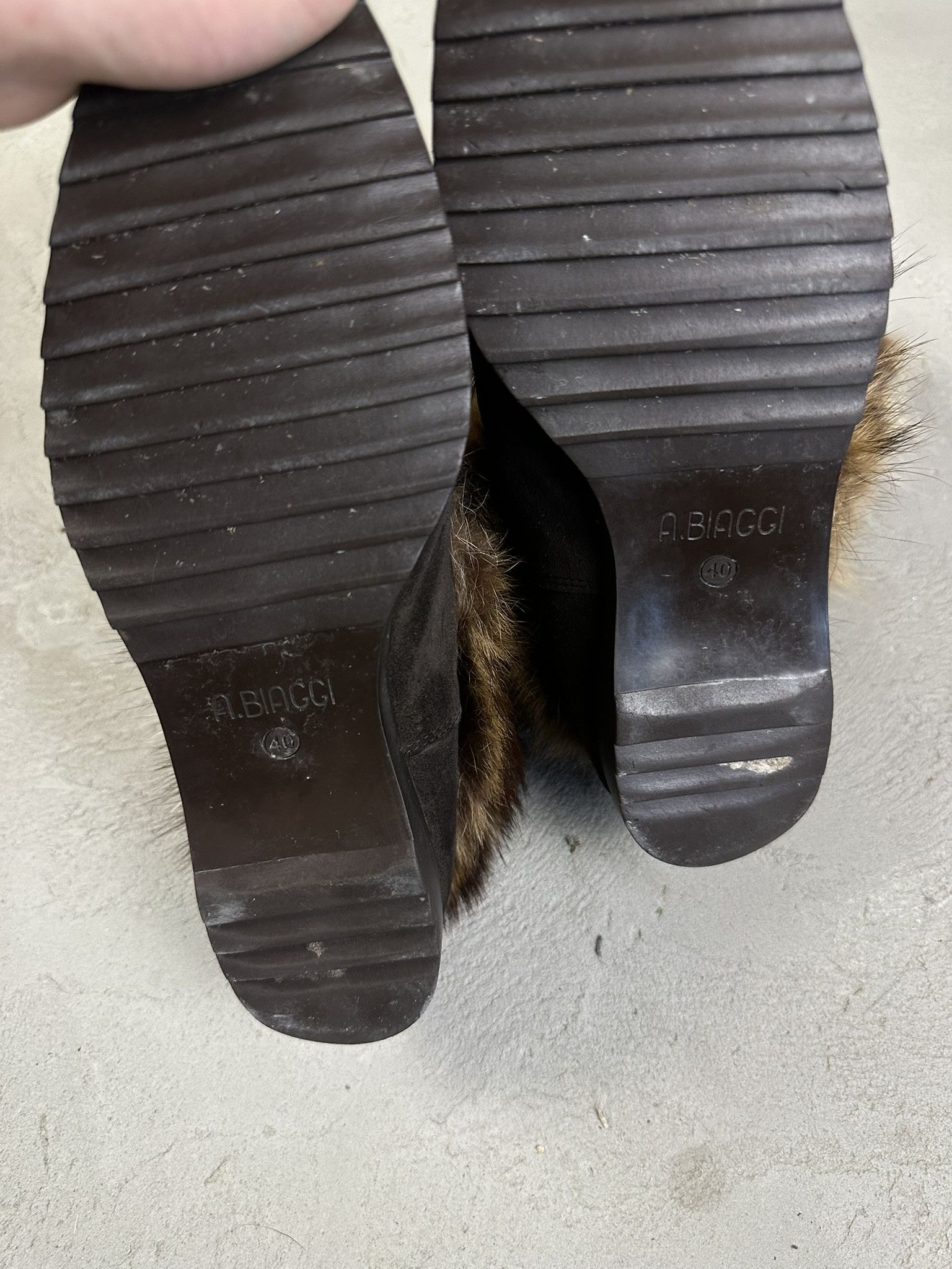 Japanese Brand Vintage Y2k Real Fur Suede Leather Boots Size US 7.5 / IT 37.5 - 7 Thumbnail