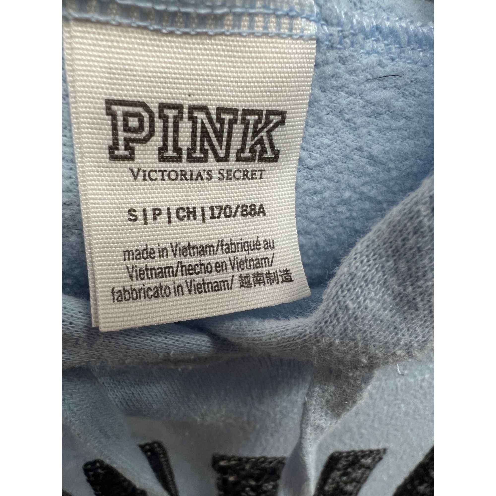 Victoria's Secret Victorias Secret Pink Womens Blue Sequin Crop Sweatshirt Hoo Size S / US 4 / IT 40 - 6 Thumbnail