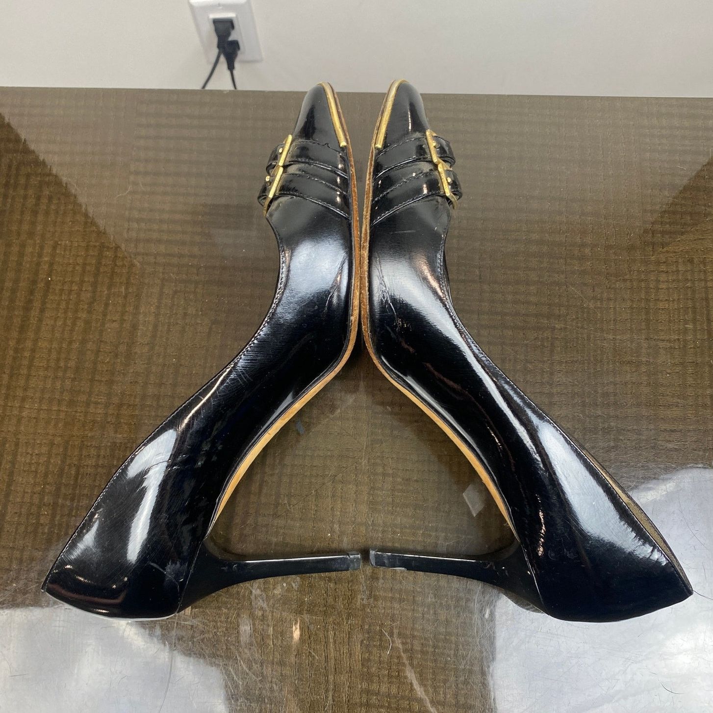 Jimmy Choo Jimmy Choo Double Buckle Patent Leather Pumps Womens 38 US 8 Size US 8 / IT 38 - 6 Thumbnail