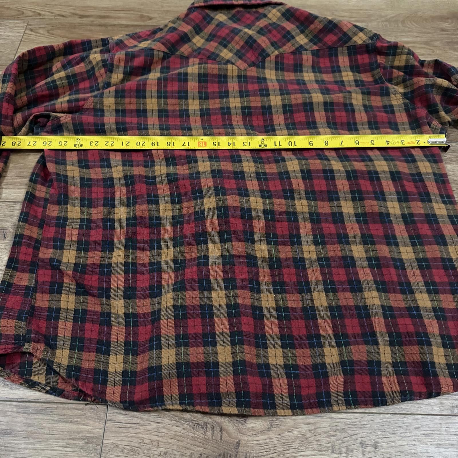 Wrangler Vintage 90s Wrangler Western Flannel Snap Shirt 2X Big Man Size US XXL / EU 58 / 5 - 6 Thumbnail