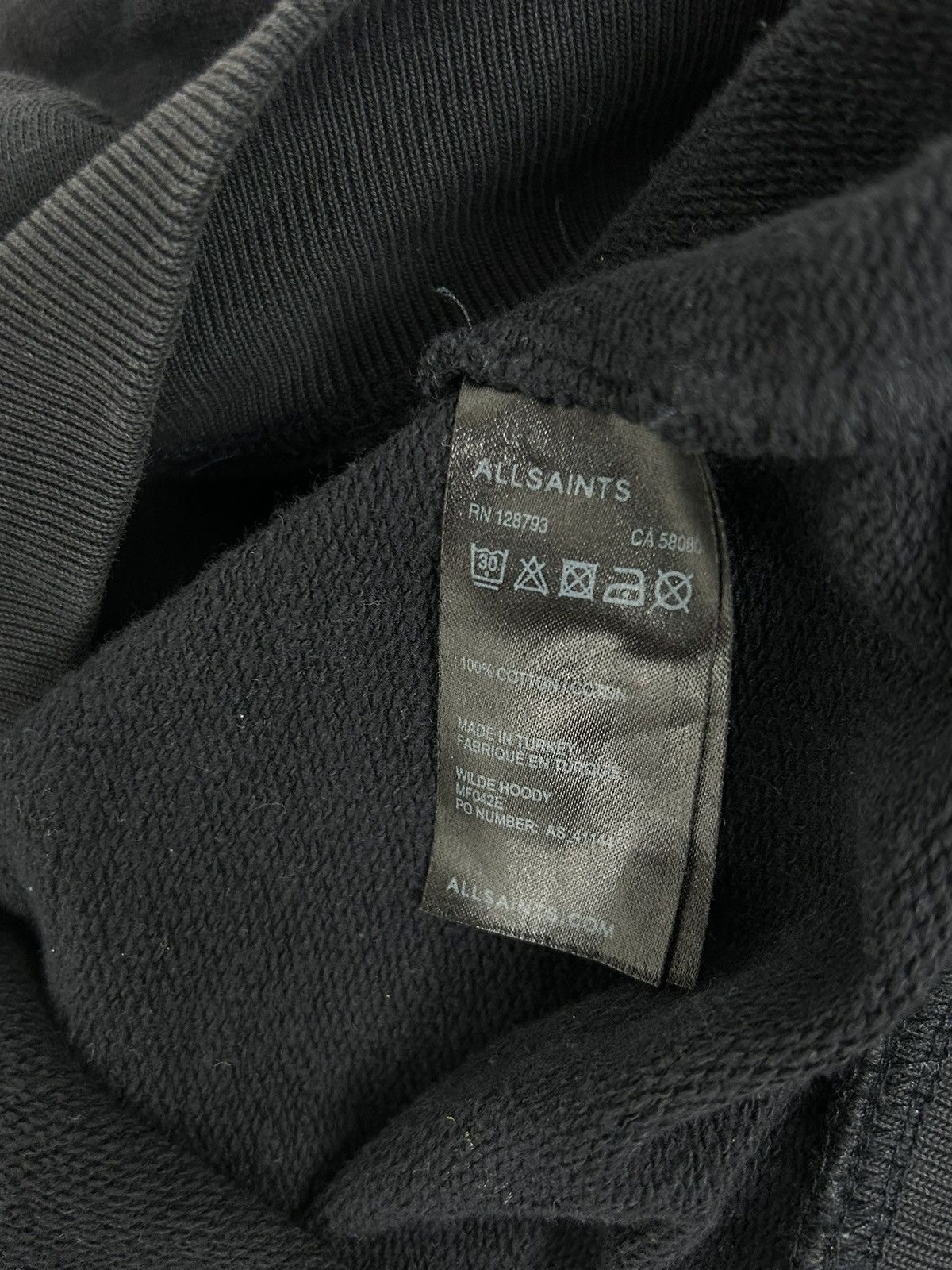 Allsaints Allsaints Small Embroidered Logo Zipped Hoodie In Black Size US S / EU 44-46 / 1 - 8 Thumbnail