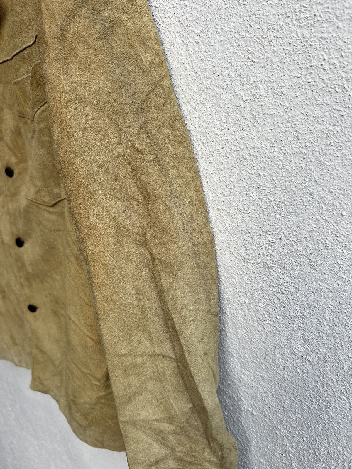 Leather RARE! Vintage Vent Couvert Paris Patina Suede Leather Shirt Size US M / EU 48-50 / 2 - 8 Thumbnail