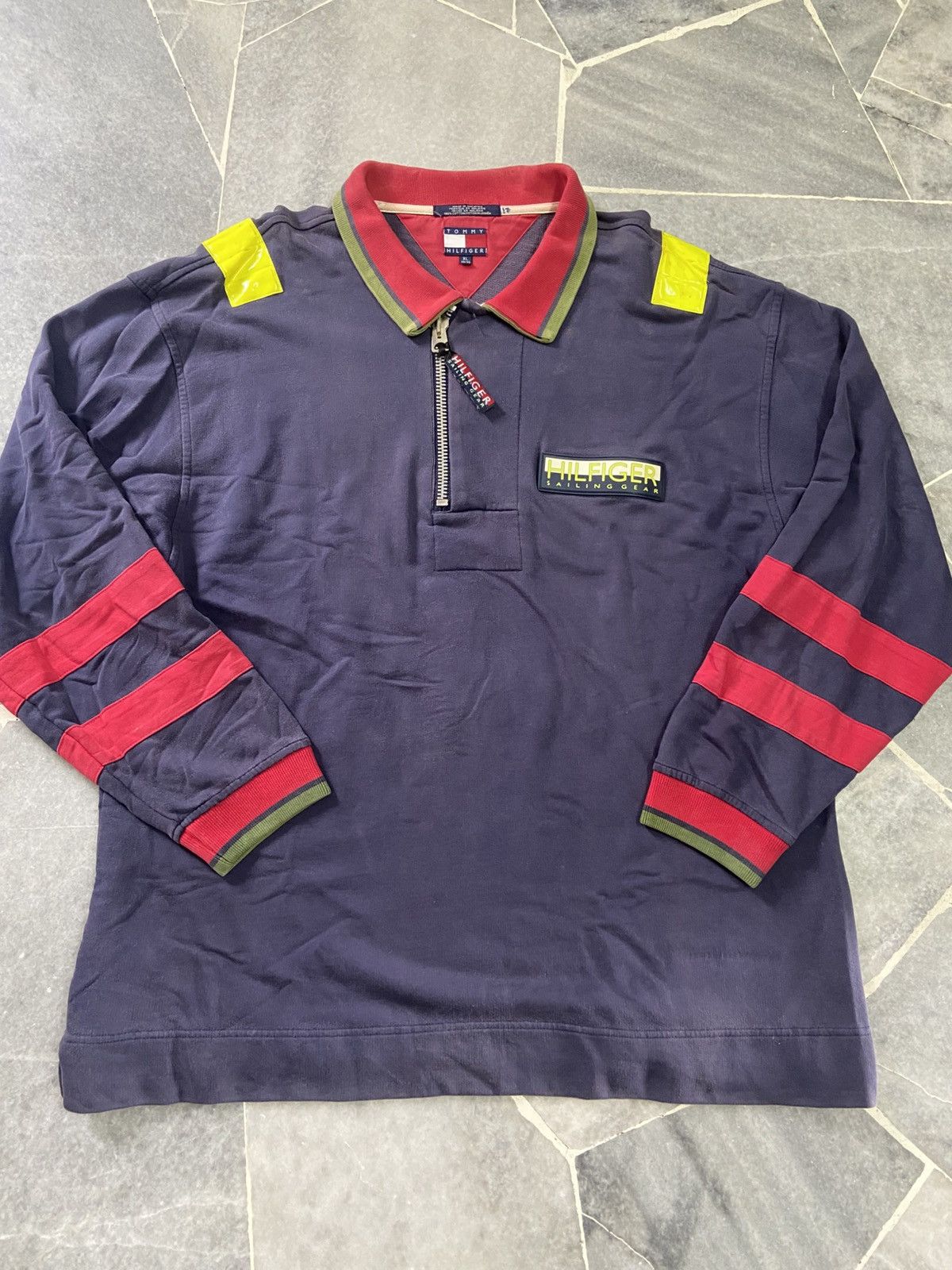 Tommy Hilfiger Tommy Hilfiger Sailing Gear Vintage rugby Shirt Size US XL / EU 56 / 4 - 1 Thumbnail