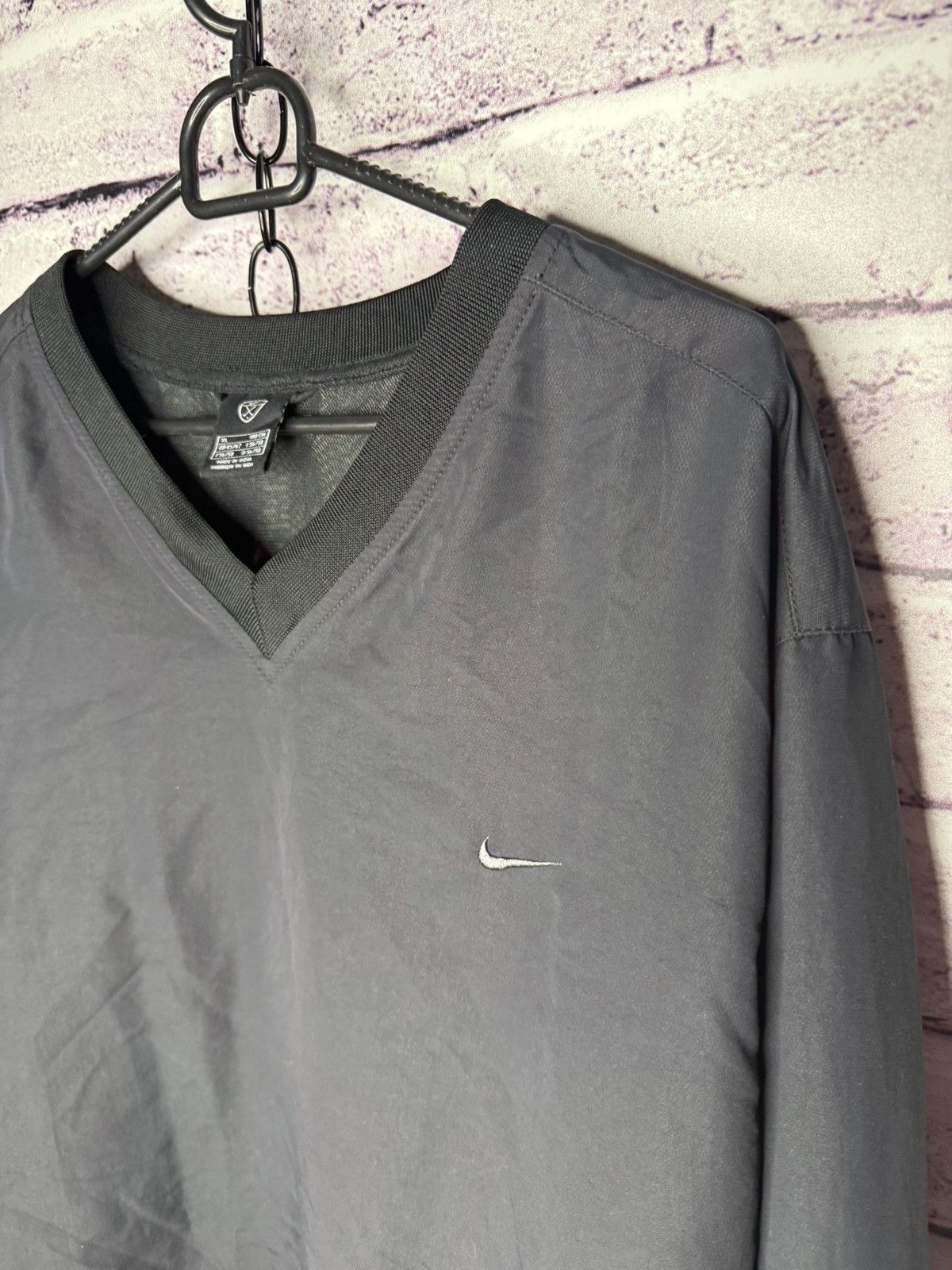 Nike Mens Vintage Nike Sweatshirt windbreaker Grey size XL Size US XL / EU 56 / 4 - 2 Thumbnail