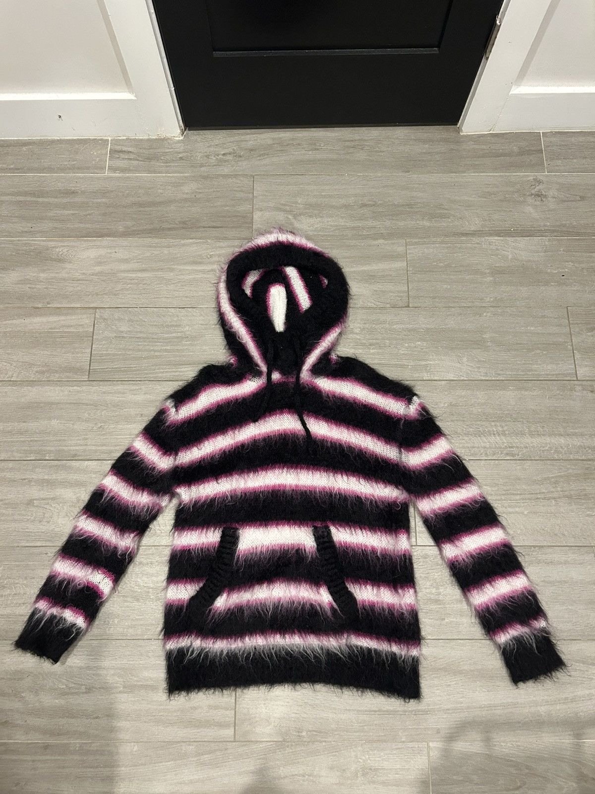Marni Fuzzy Wuzzy Mohair zip-up hoodie | Grailed