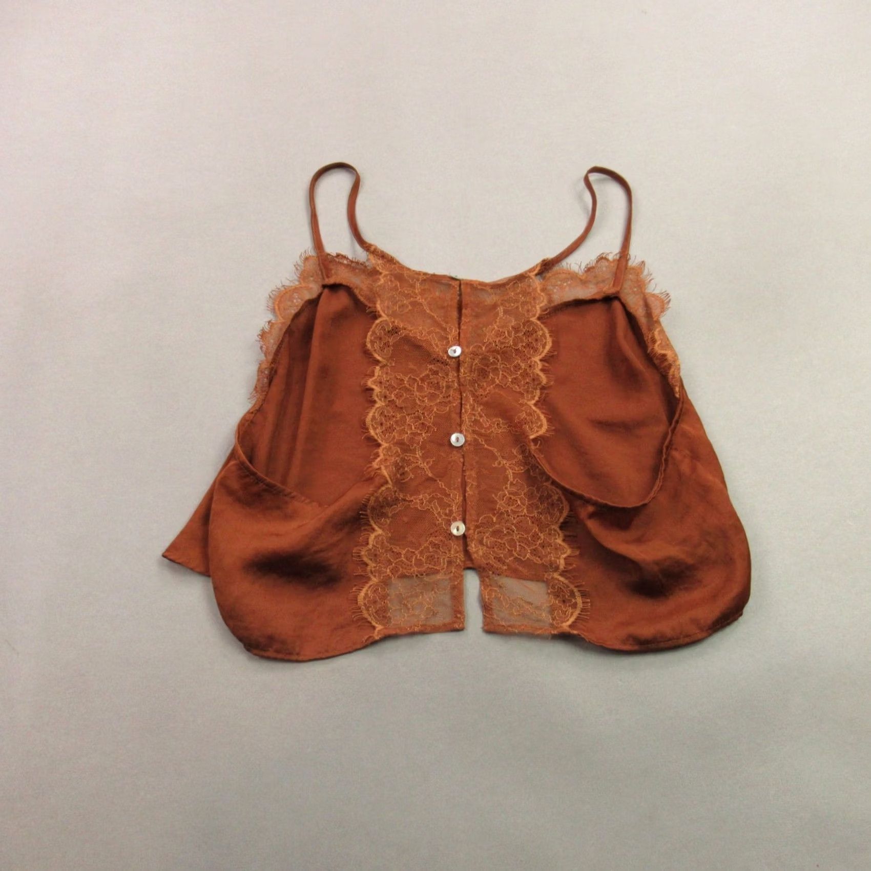 Free People Free People Shirt S Brown Sleeveless V Neck Casual Lightweight Womens Size S / US 4 / IT 40 - 5 Thumbnail