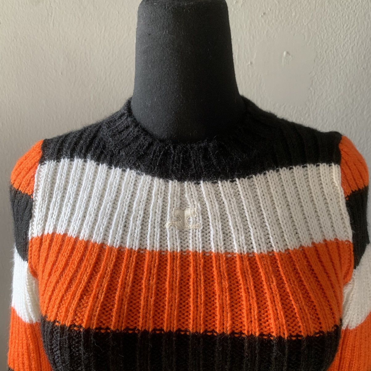Courreges Rare Vintage 1970s Courreges Paris Stretchy Jumper Size XS / US 0-2 / IT 36-38 - 2 Thumbnail
