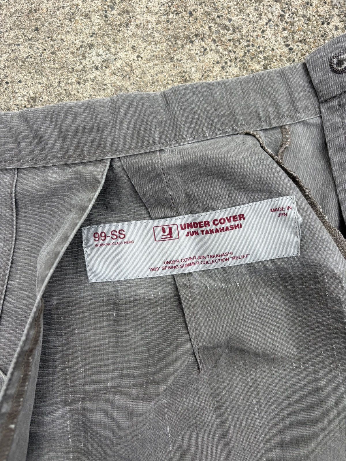 Undercover Under Cover Jun Takahashi pleated skirt ss99 ‘Relief’ Size 23" - 6 Thumbnail