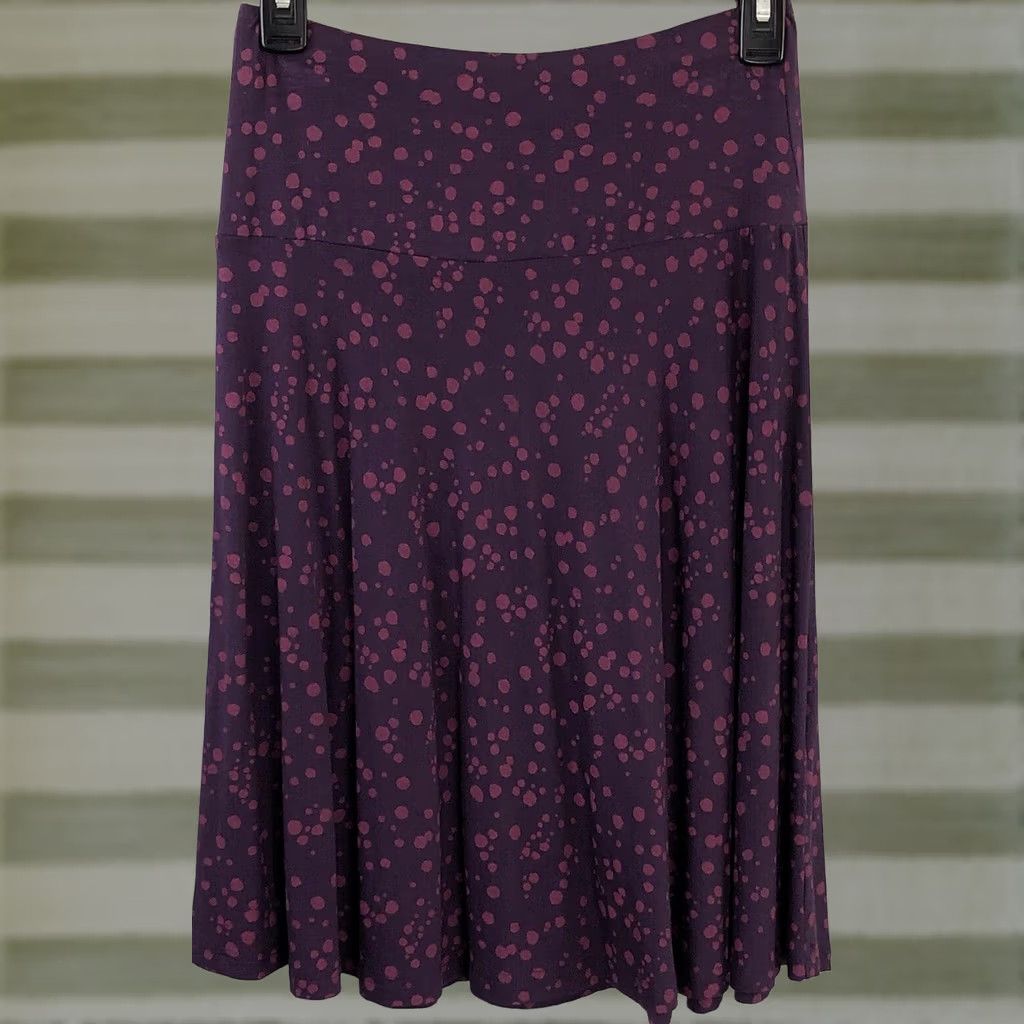 H&M H&M Skirt Purple Polka Dot Geometric 4 26"W Grunge Career Punk 90s Womens Size 27" / US 4 / IT 40 - 1 Thumbnail