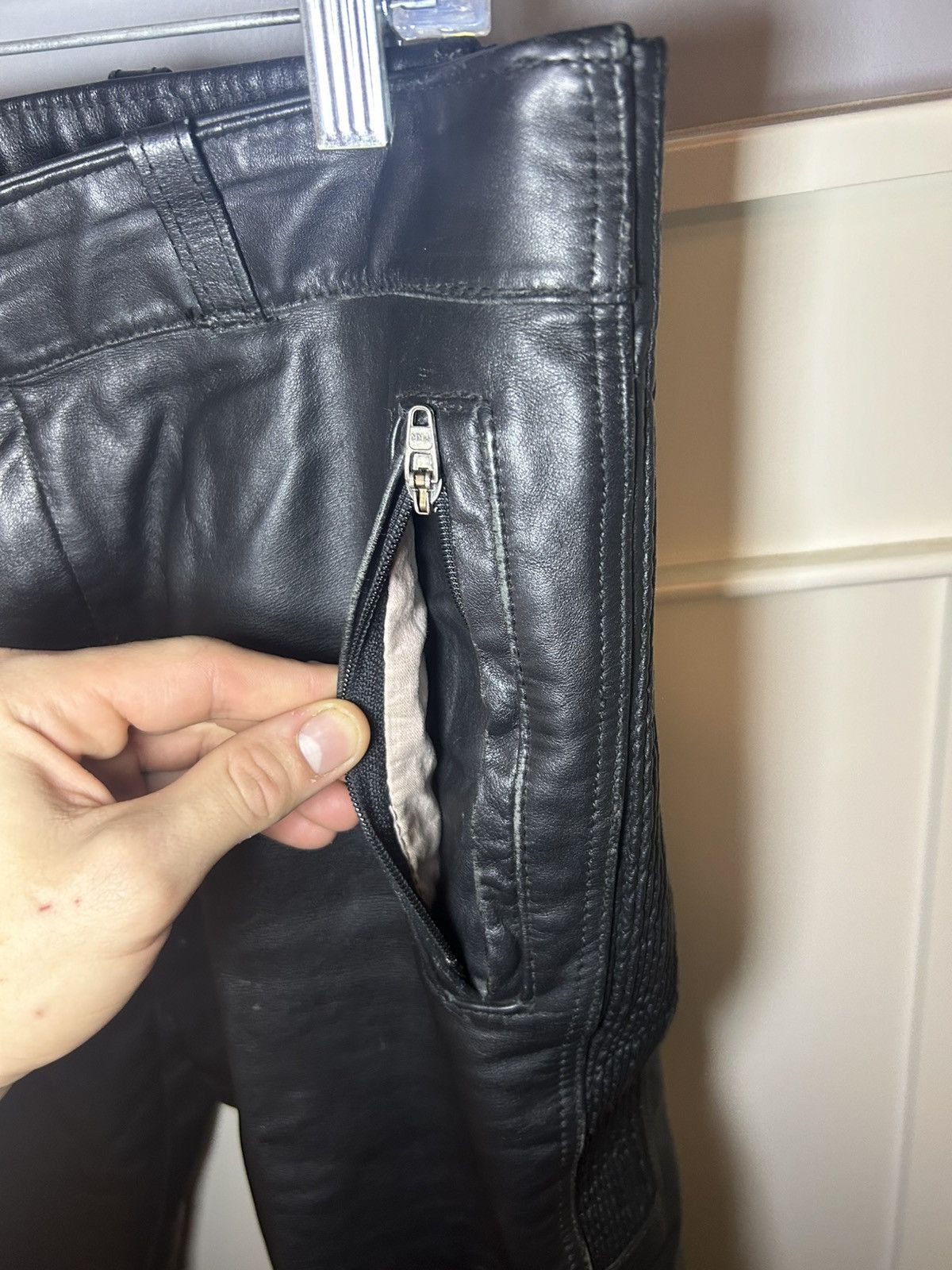 Leather Vintage thick leather racing pants Size US 36 / EU 52 - 4 Thumbnail