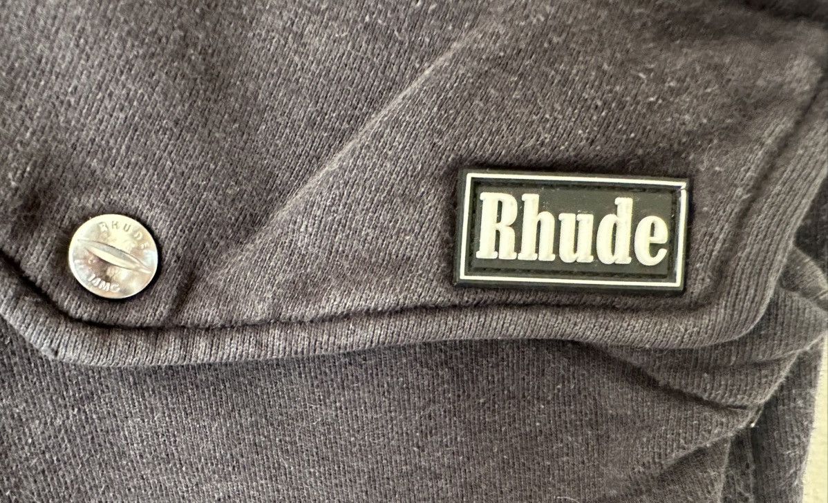 Rhude Black and Gray Cargo Sweatpants