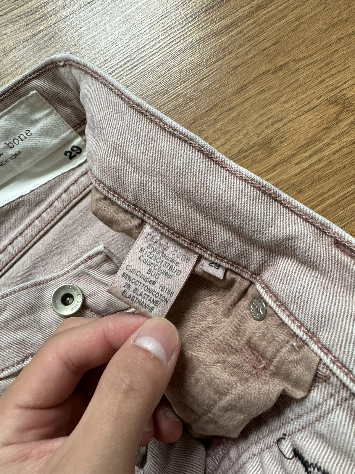 Rag & Bone Rag & Bone Slim Fit 2 Jeans Blush/Light Pink Size US 29 - 4 Thumbnail