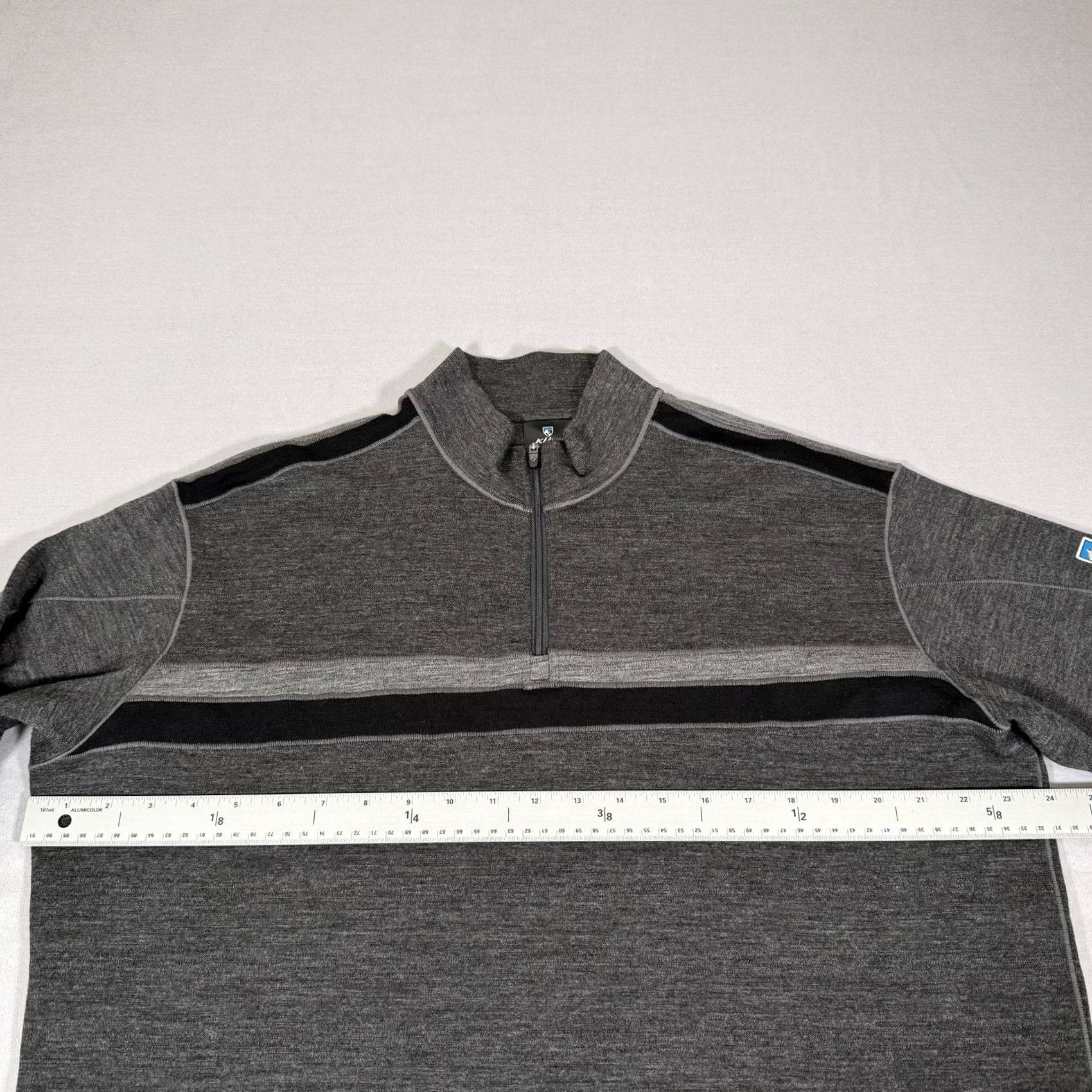 Vintage Kuhl Downhill RACR Merino Wool 1/4 Zip Sweater Mens XL Gray Mock Neck Pullover Zip Logo Knit Knitwear Regular Length Sleeve Size US XL / EU 56 / 4 - 5 Thumbnail