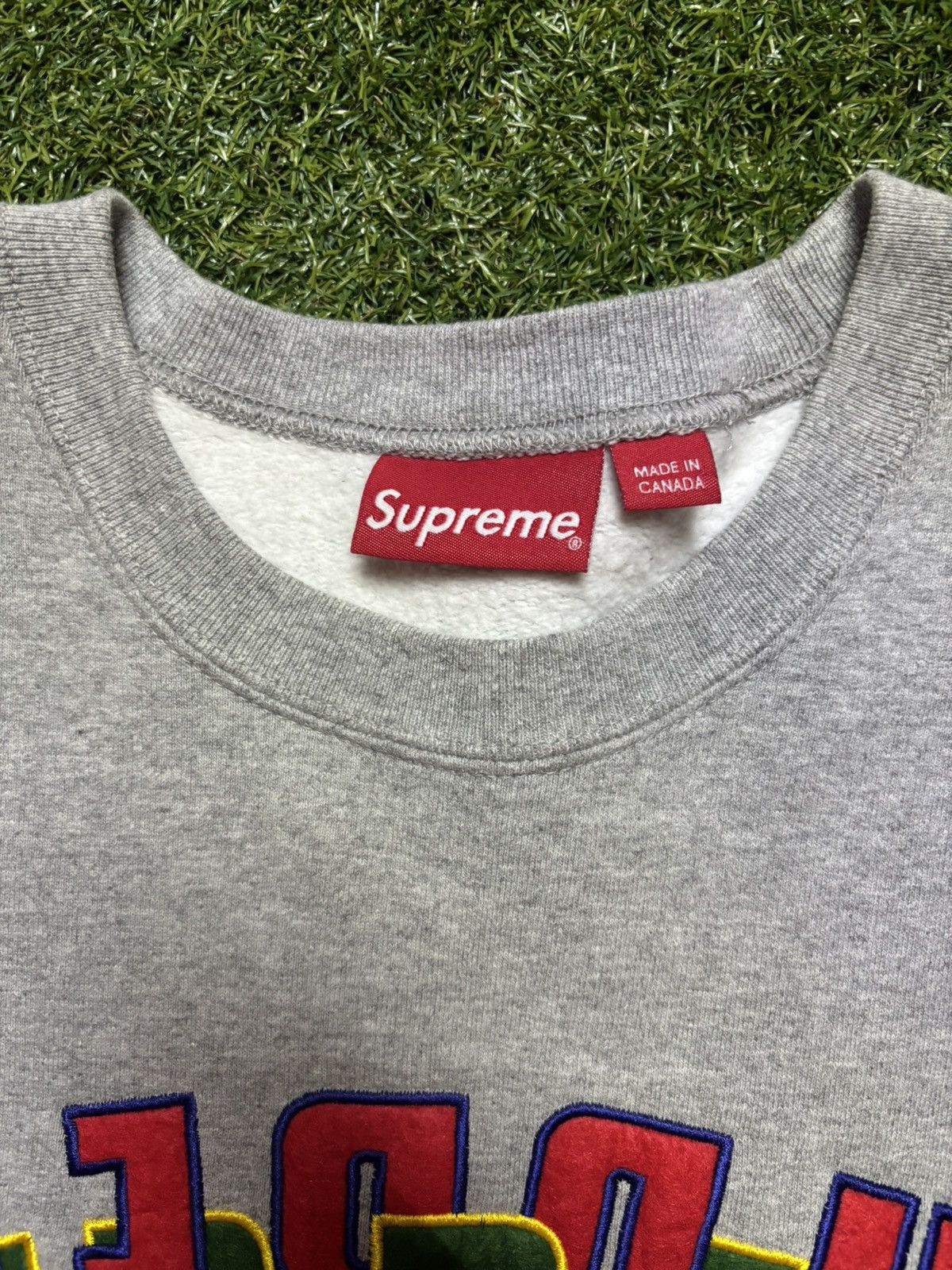 Supreme Supreme Stacked Crewneck Heather Grey Size US XL / EU 56 / 4 - 4 Thumbnail