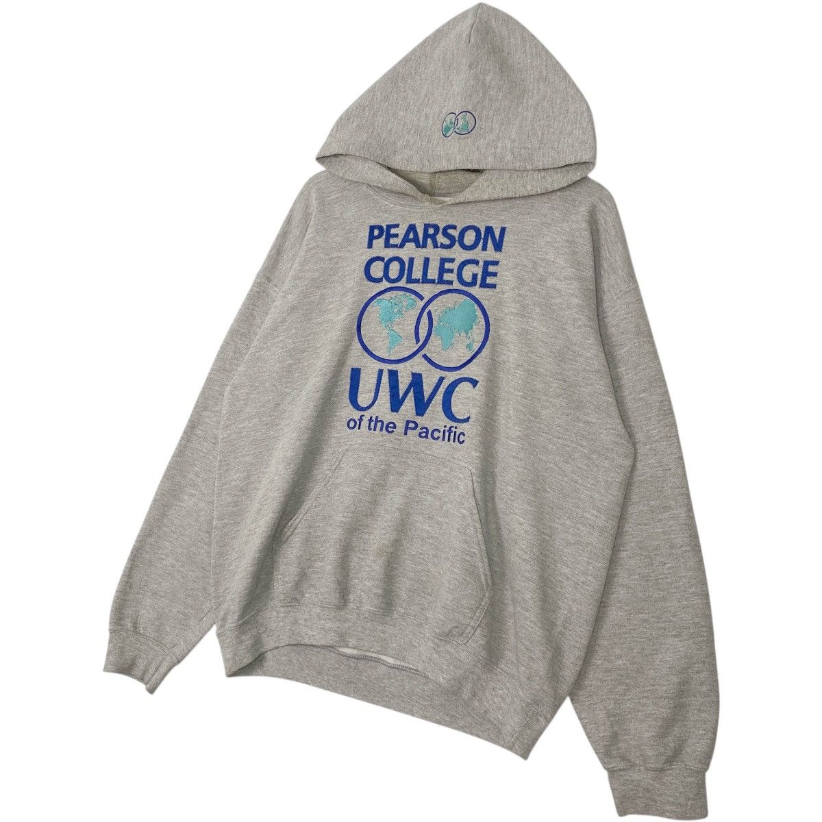 Vintage Vintage Pearson College Hoodie Grey Big Logo Pullover Size M Size US M / EU 48-50 / 2 - 2 Thumbnail