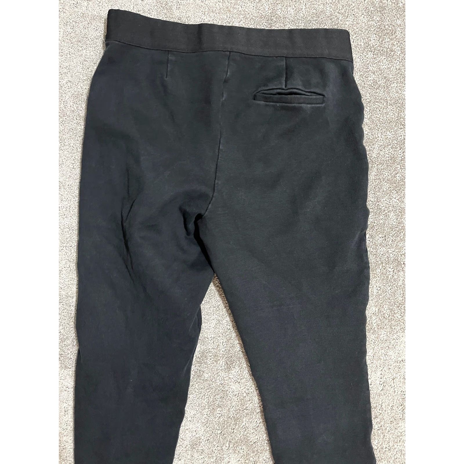 Gap Gap Pants Women Medium Black Side Zip Stretch Pull-On Slim Fit Size 32" / US 10 / IT 46 - 4 Thumbnail