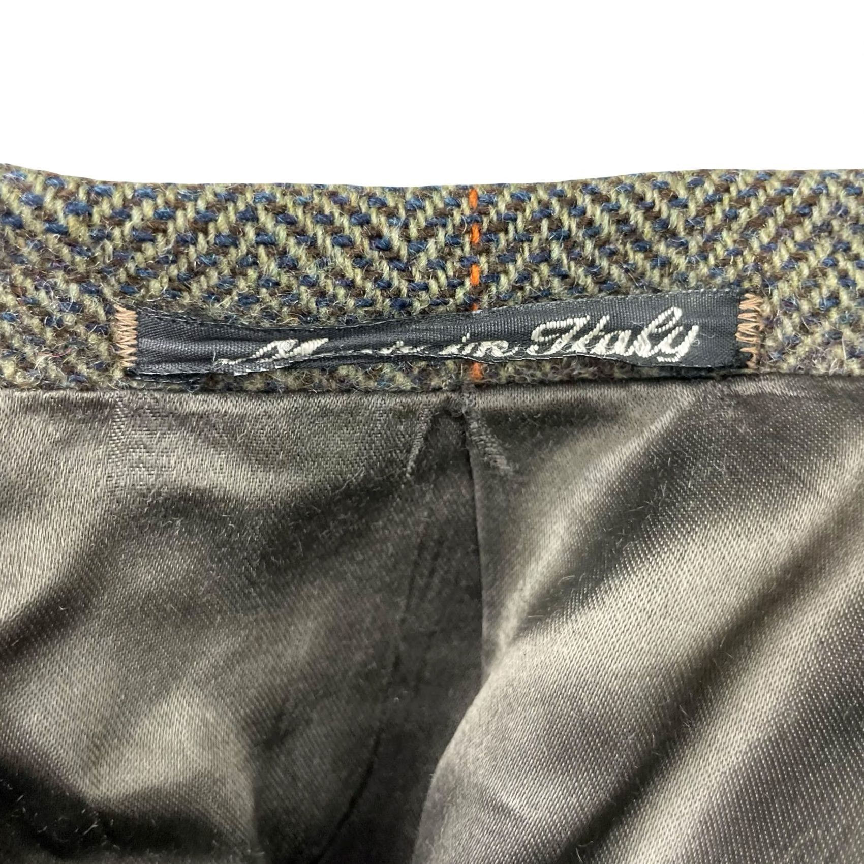 Vintage VINTAGE Bespoke Coat Overcoat Trench Wool Tweed Green/Tan Plaid Italy 43L Men's Size US XS / EU 42 / 0 - 5 Thumbnail