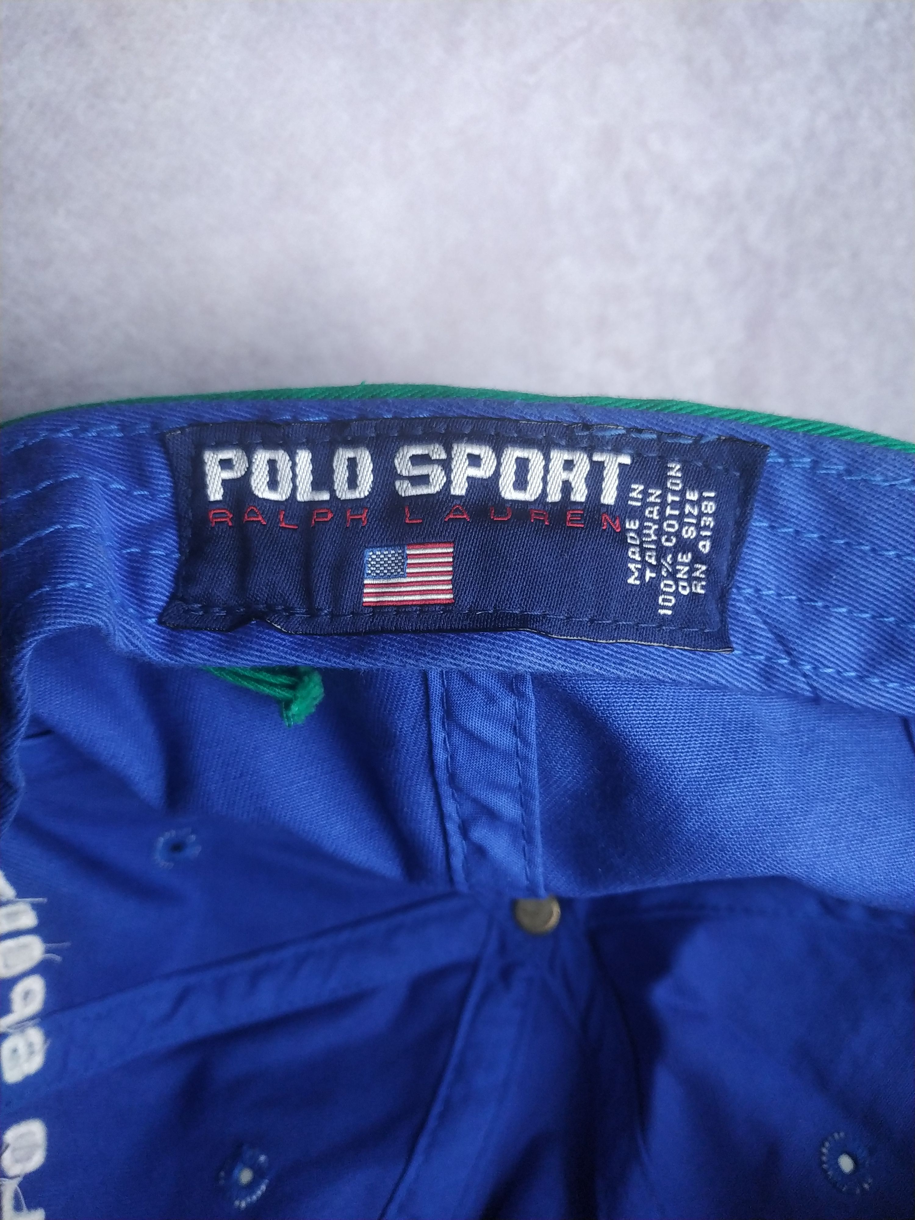 Polo Ralph Lauren Vintage 90s Polo Sport Ralph Lauren Hat Cap USA Flag Size ONE SIZE - 7 Thumbnail