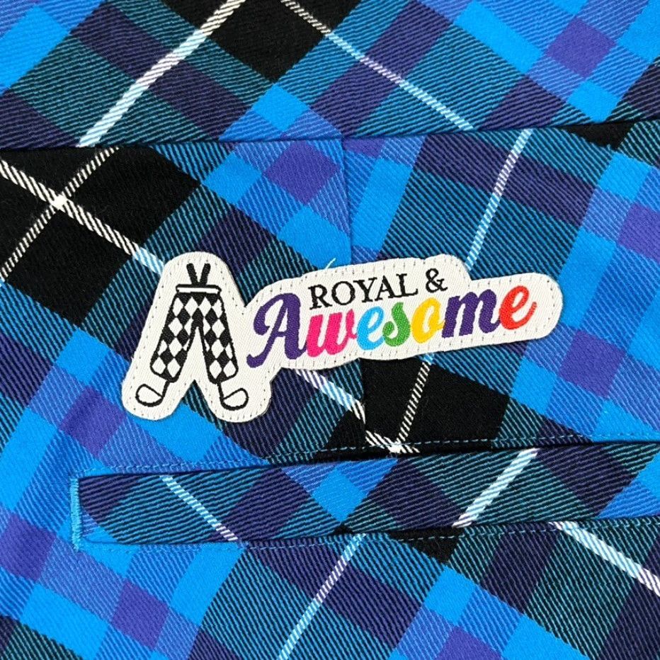 Vintage ROYAL & AWESOME Pants Mens 40x34 Blue Purple Plaid Golf Trousers Cocktail NEW Size US 40 / EU 56 - 4 Thumbnail