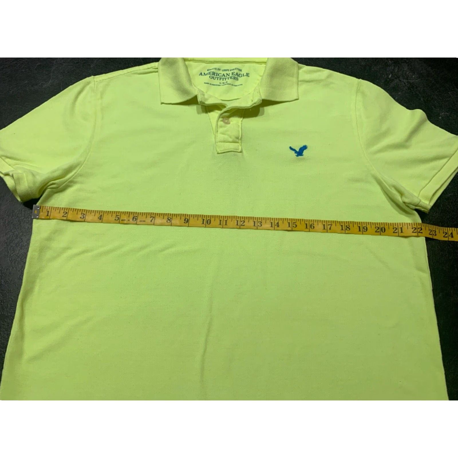 American Eagle Outfitters American Eagle Outfitters Polo Shirt Men Athletic Fit L Yellow Cotton Polyester Blend Size US L / EU 52-54 / 3 - 6 Thumbnail
