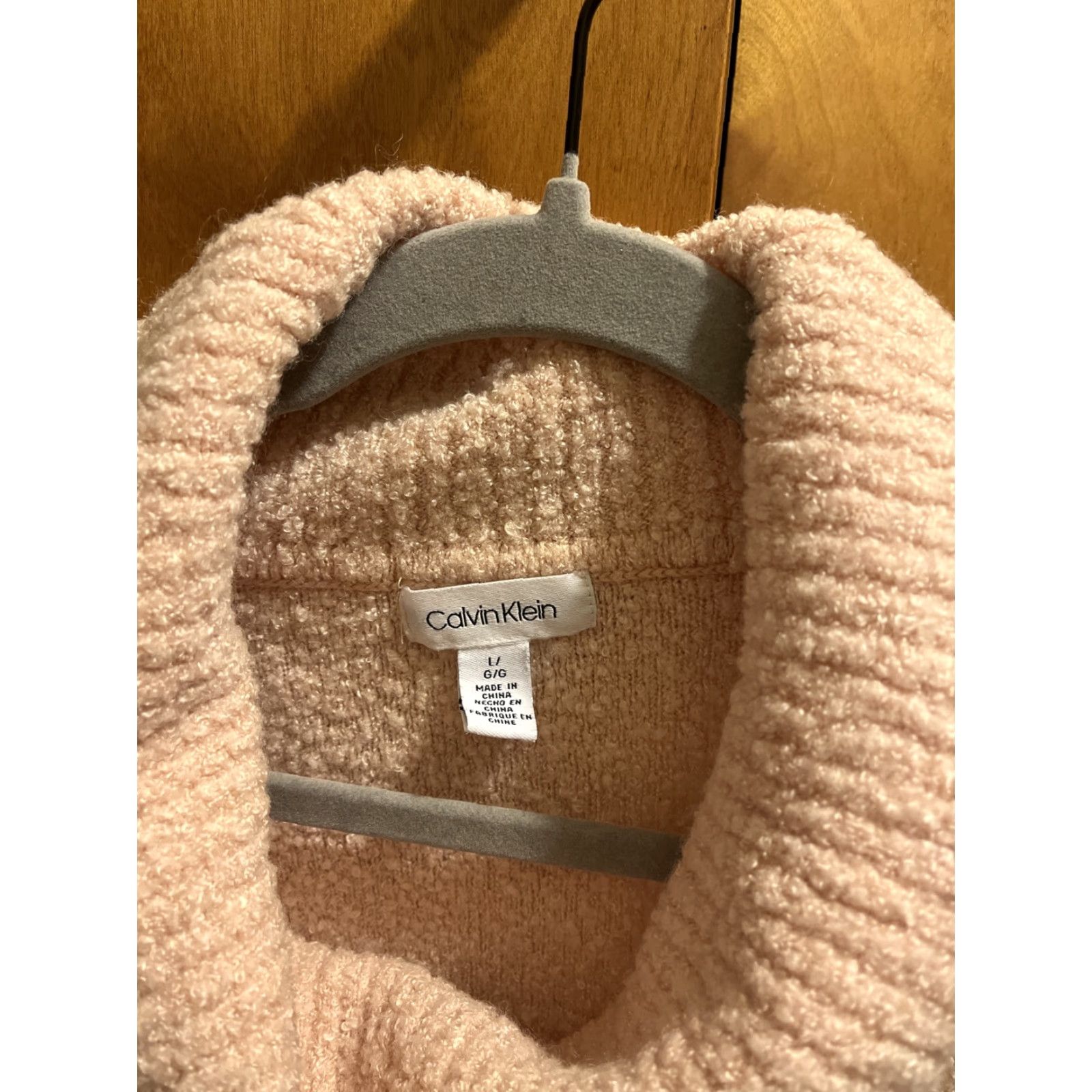 Calvin Klein Calvin Klein Women’s Sweater Shirt Pink Cowl Neck Dramatic All Seasons Long Sleeve Regular Size L Size L / US 10 / IT 46 - 3 Thumbnail