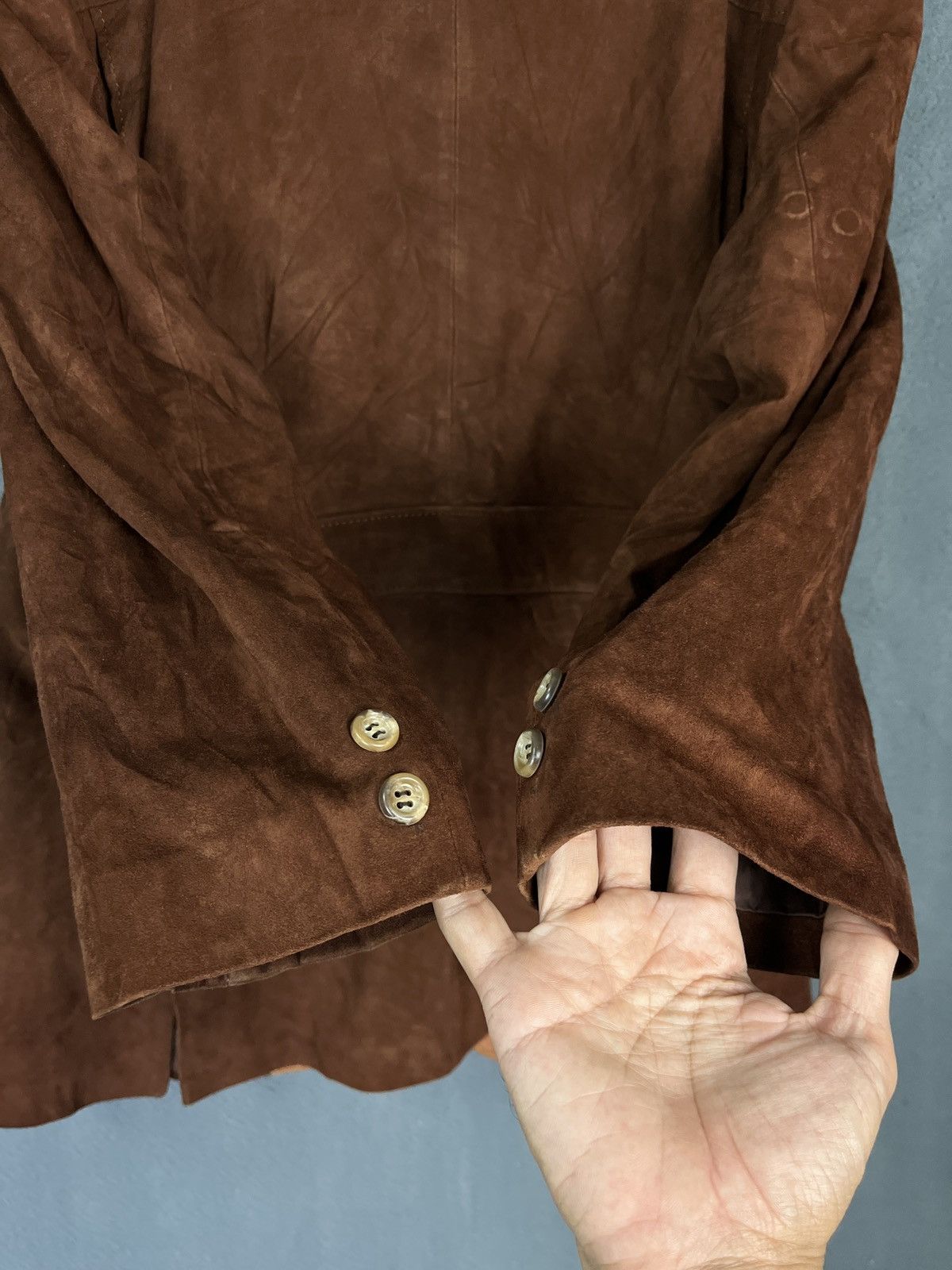 Genuine Leather Suede Leather Blazer Size 42R - 6 Thumbnail