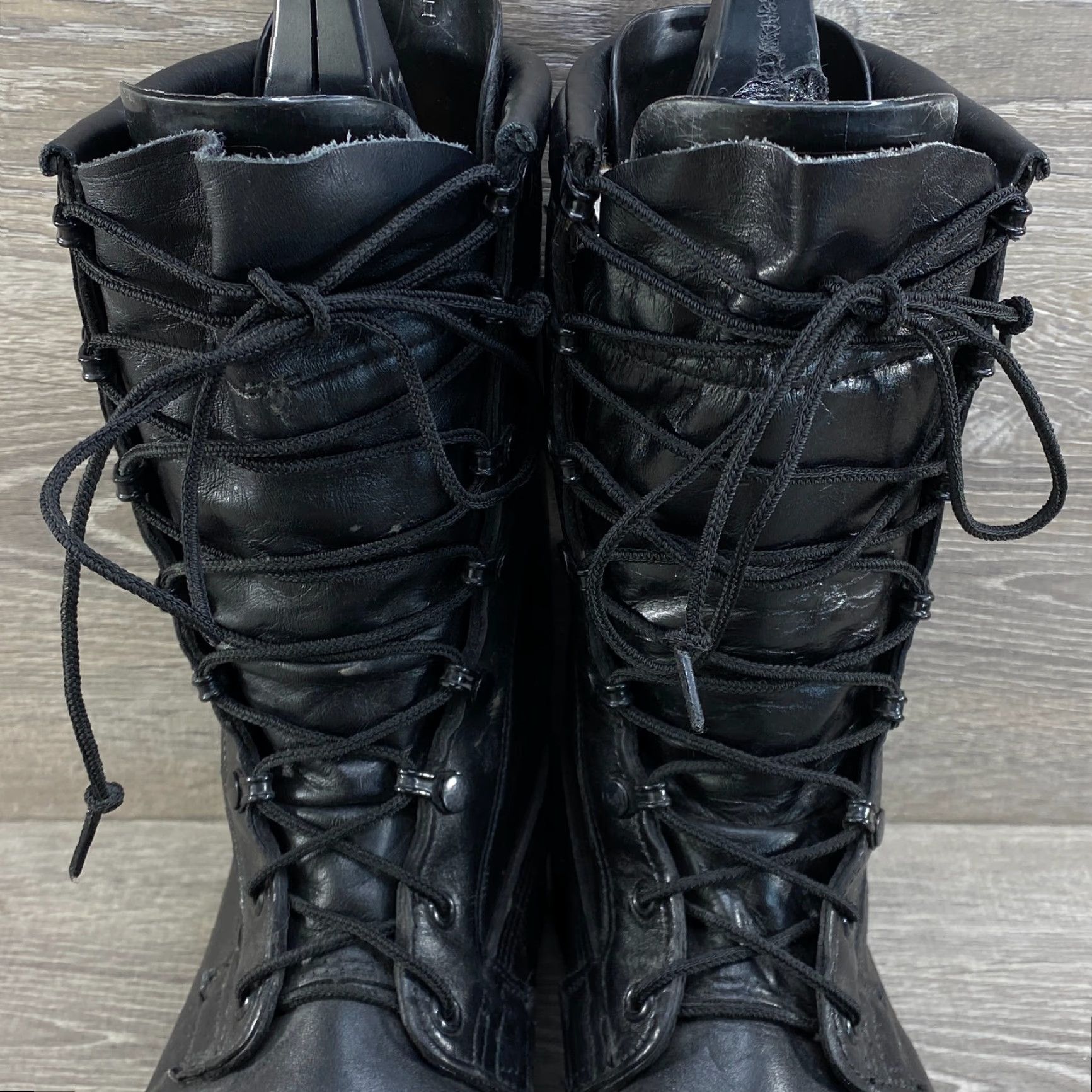 Vibram Mens 8.5 R Black Leather Military Boots Insulated Combat Vibram Sole Made USA - Jungle Boots Combat Boots Mens 8.5 R Black Leather Military Boots Size US 9 / EU 42 - 5 Thumbnail