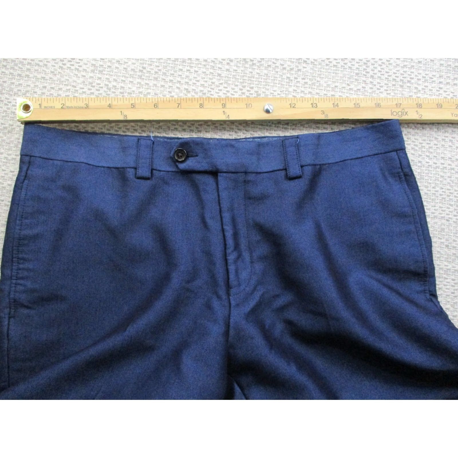 Ralph Lauren Lauren Ralph Lauren Pants Mens 34x30 Blue Dress Slacks Flat Front Unhemmed Hole - Classic, Dress, Workwear Size US 34 / EU 50 - 7 Thumbnail