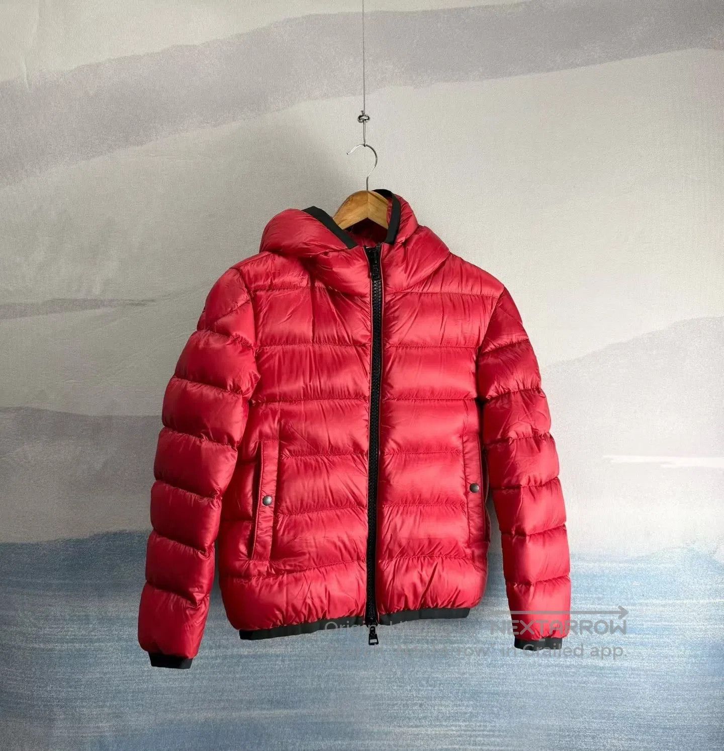Moncler Moncler Red Logo Placket Letter Down Jacket| Size ONE SIZE - 1 Thumbnail