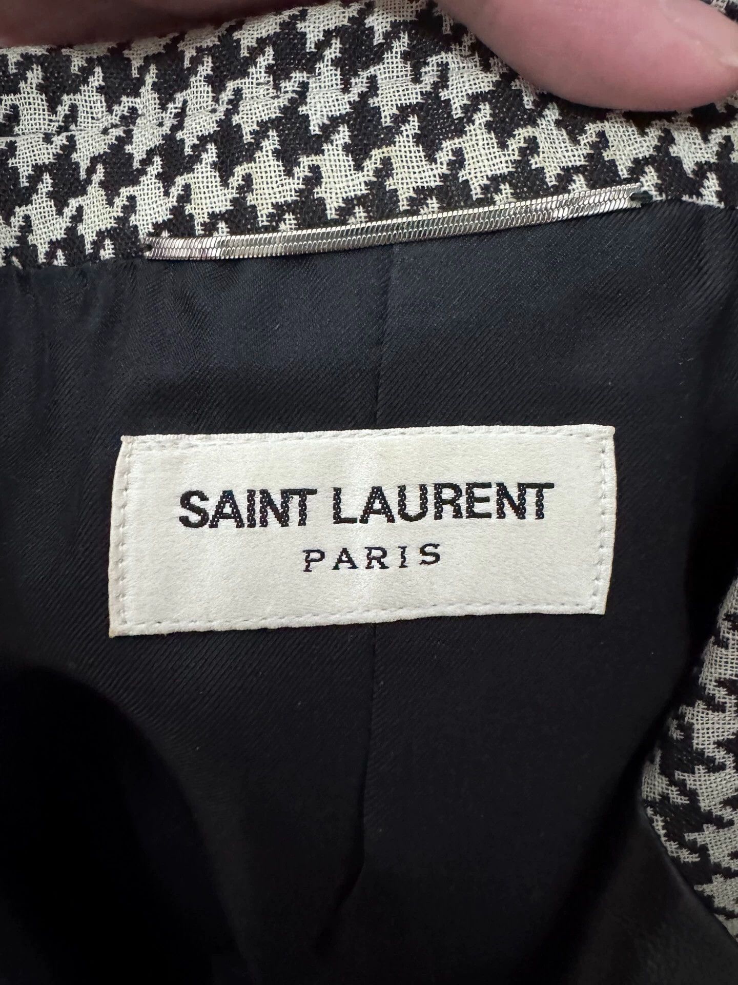 Saint Laurent Paris Authentic Saint Laurent SLP 14SS runway houndstooth suit Size 46R - 5 Thumbnail