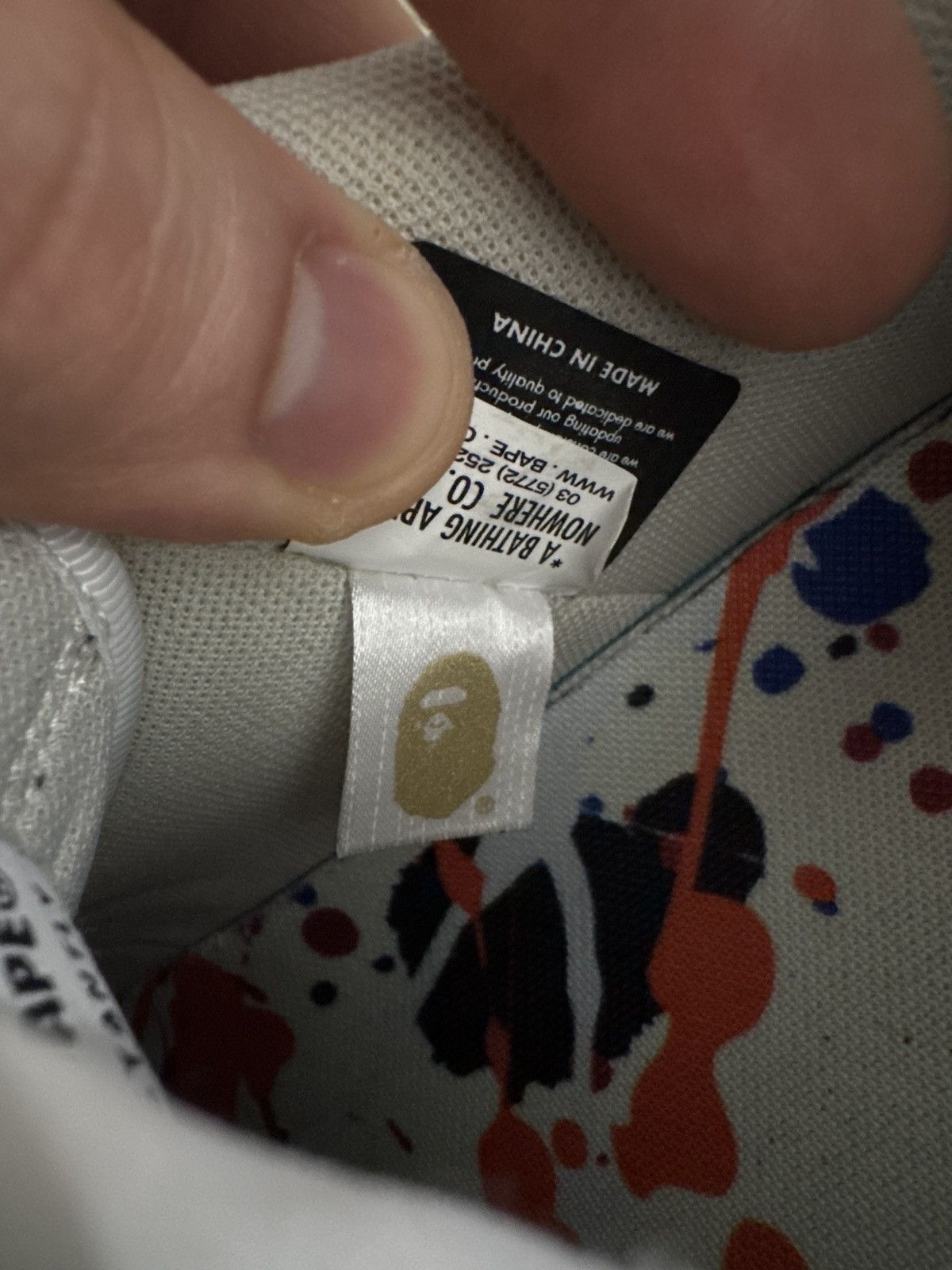 Bape Bapesta Low Paint Splatter Size US 11 / EU 44 - 8 Thumbnail
