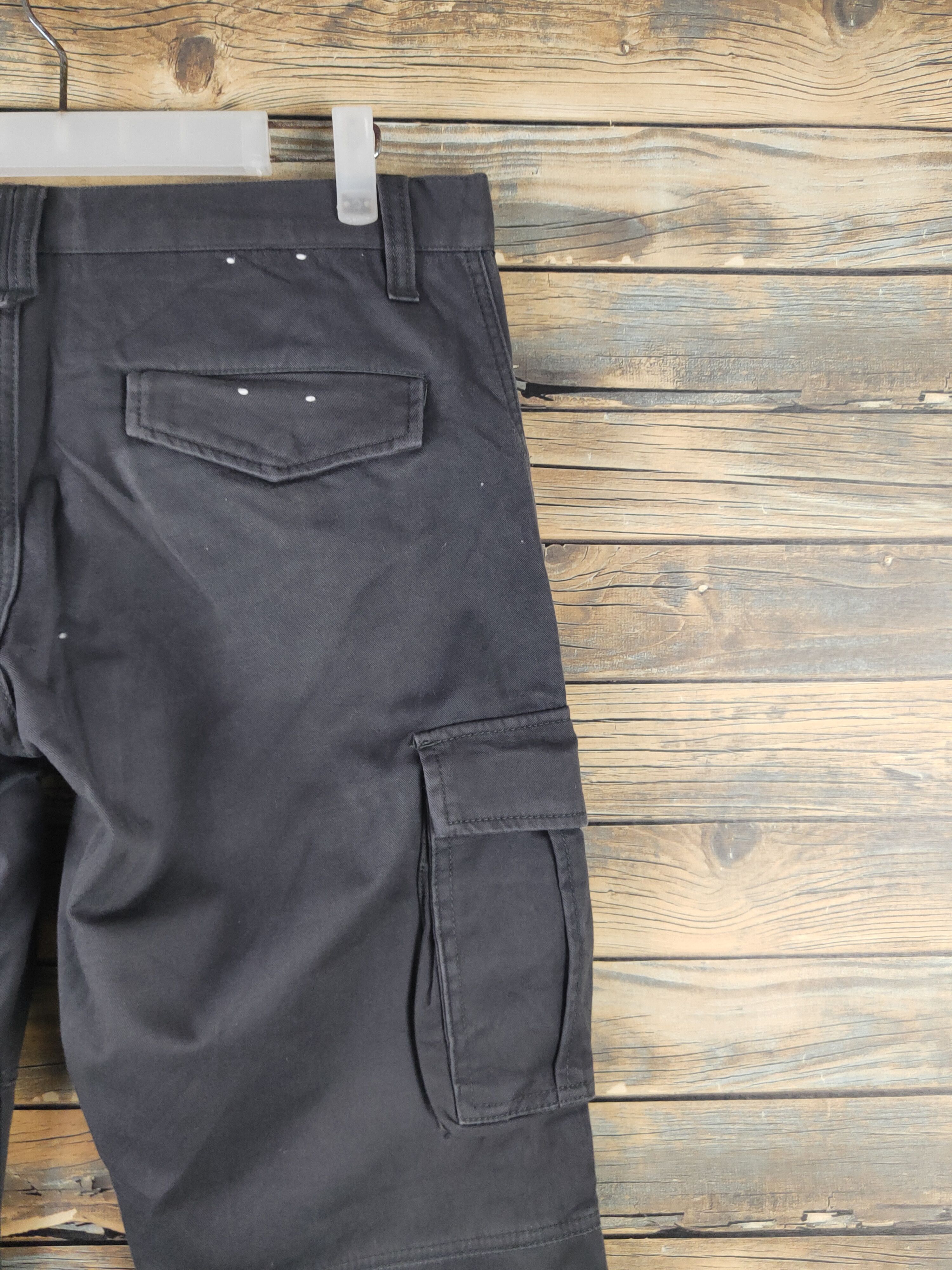 Japanese Brand DL Rovertry Dark Gray Multipocket Cargo Pants #2169 Size US 33 - 10 Thumbnail