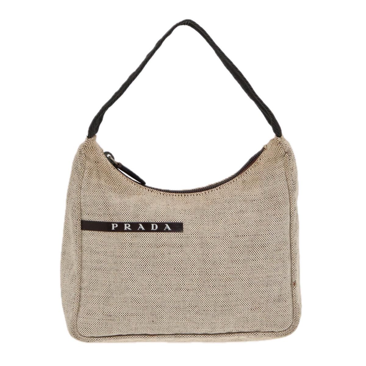 Prada Beige Canvas Handbag (Pre-Owned) Size ONE SIZE - 1 Thumbnail