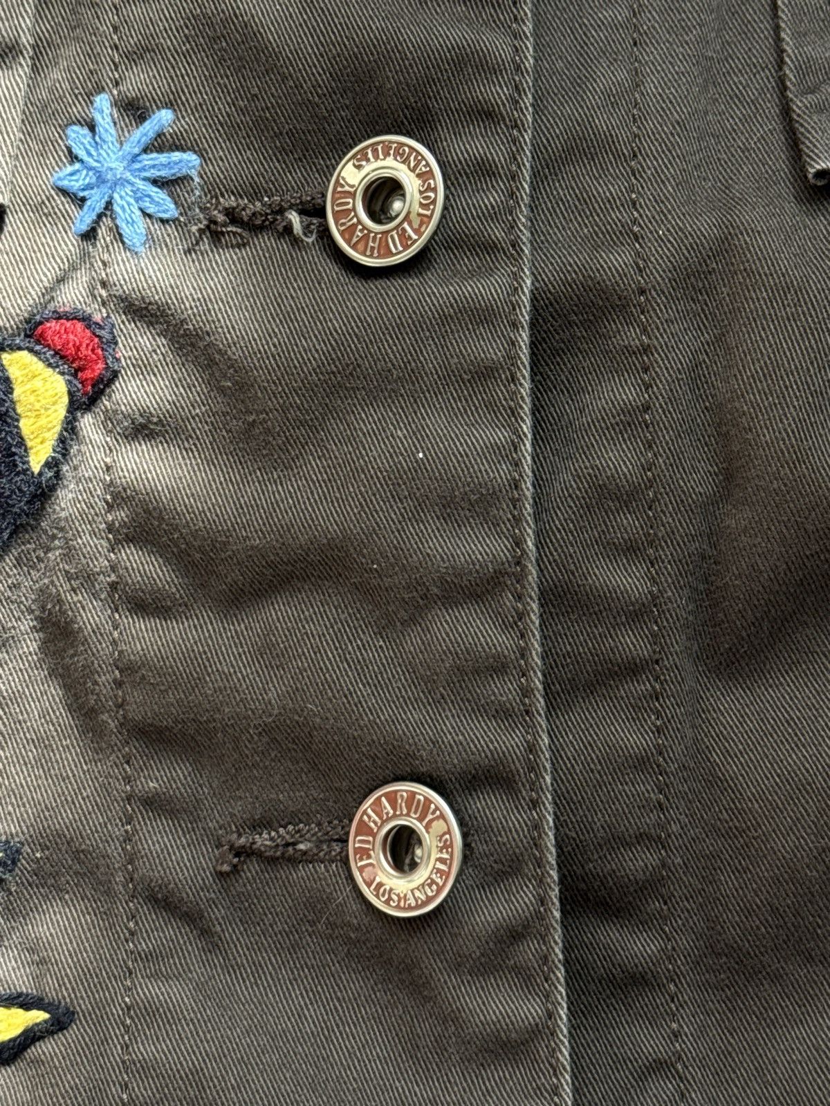 Ed Hardy VINTAGE ED HARDY EMBROIDERED LOGO 2000s BUTTON UP JACKET Size M / US 6-8 / IT 42-44 - 8 Thumbnail