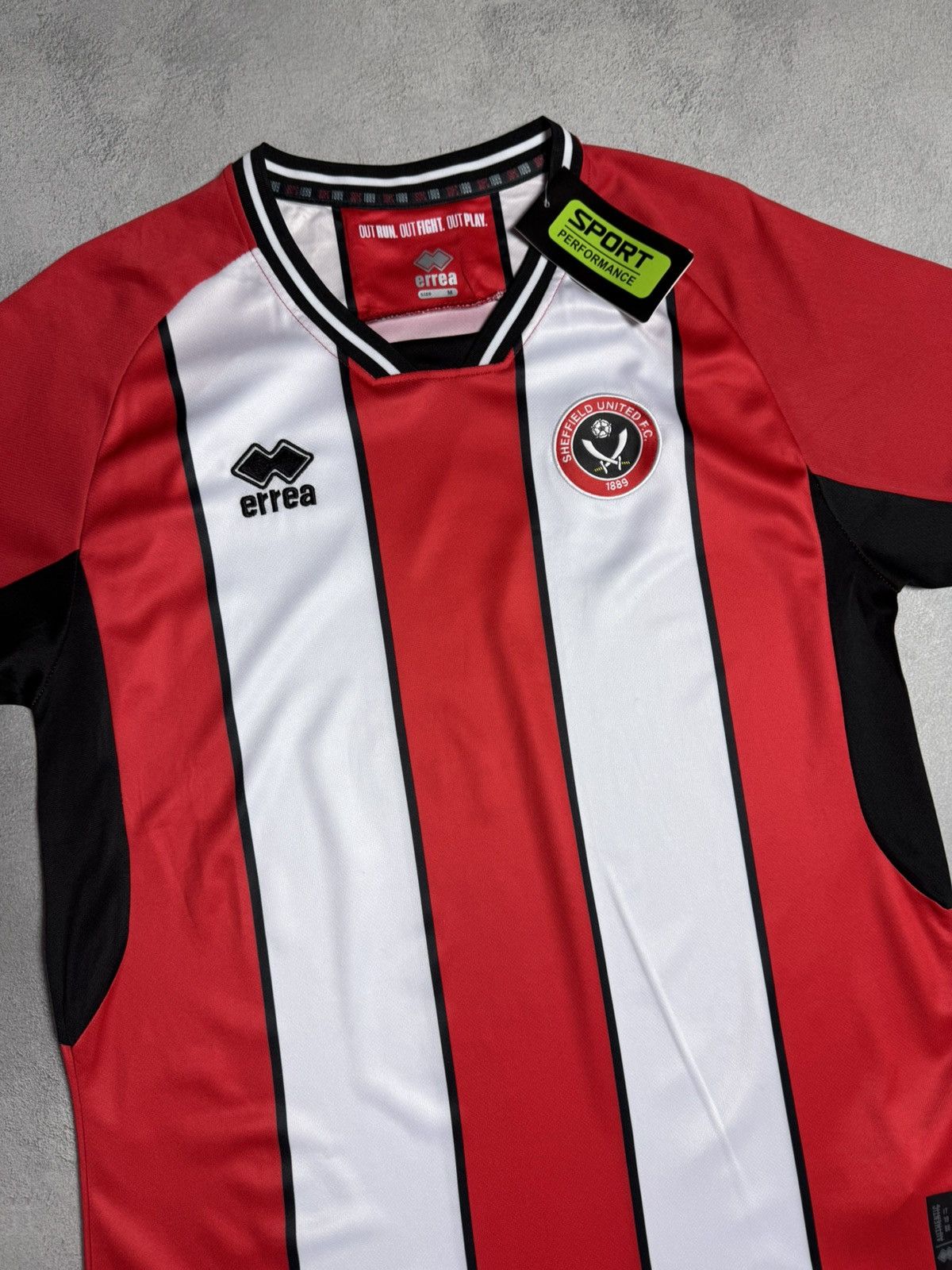Errea Sheffield United 2023 2024 Home Shirt Soccer Jersey Errea Size US M / EU 48-50 / 2 - 3 Thumbnail