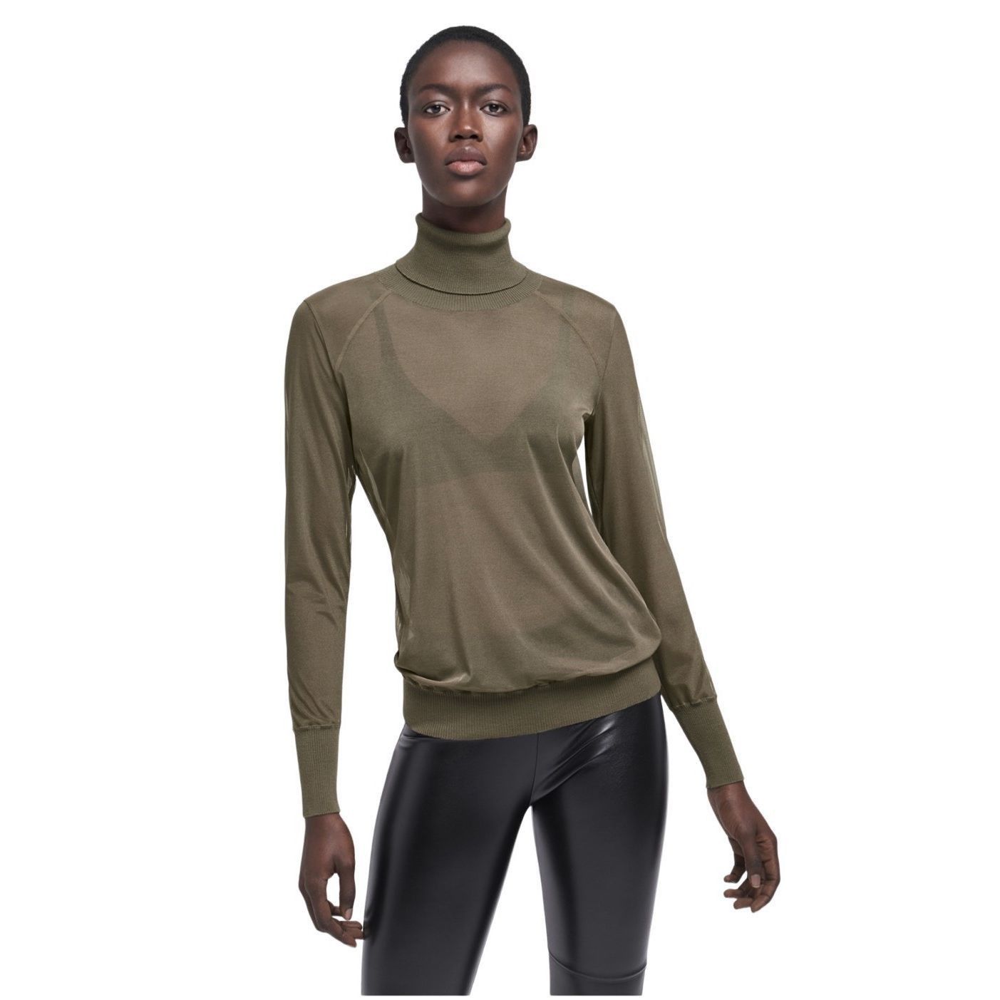 Wolford NWT Wolford Tony Pullover Turtleneck Top L Size L / US 10 / IT 46 - 1 Thumbnail