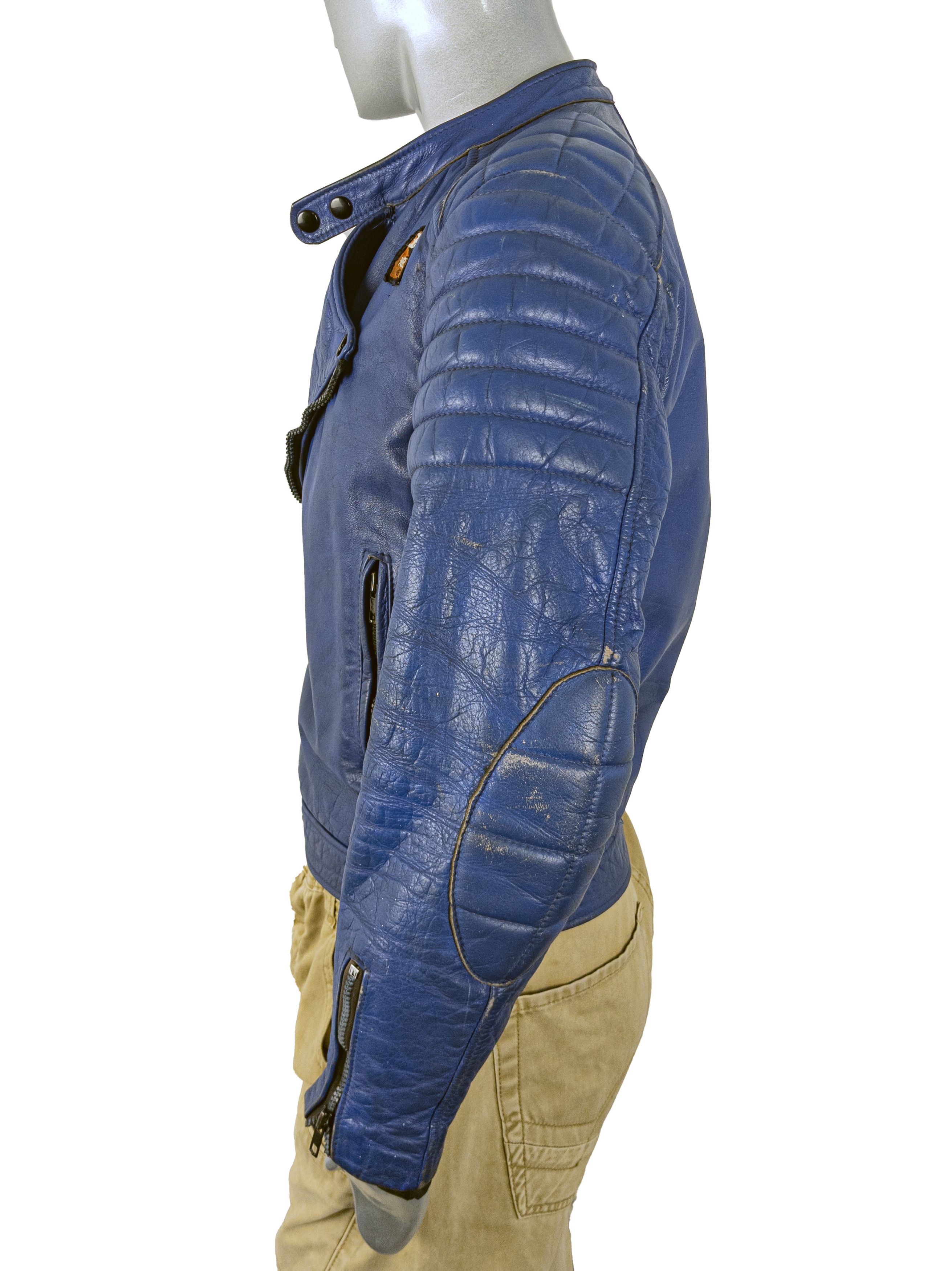 Vintage Vintage 70s Kershaw Blue Leather Motorcycle Biker Jacket Size US XS / EU 42 / 0 - 8 Thumbnail
