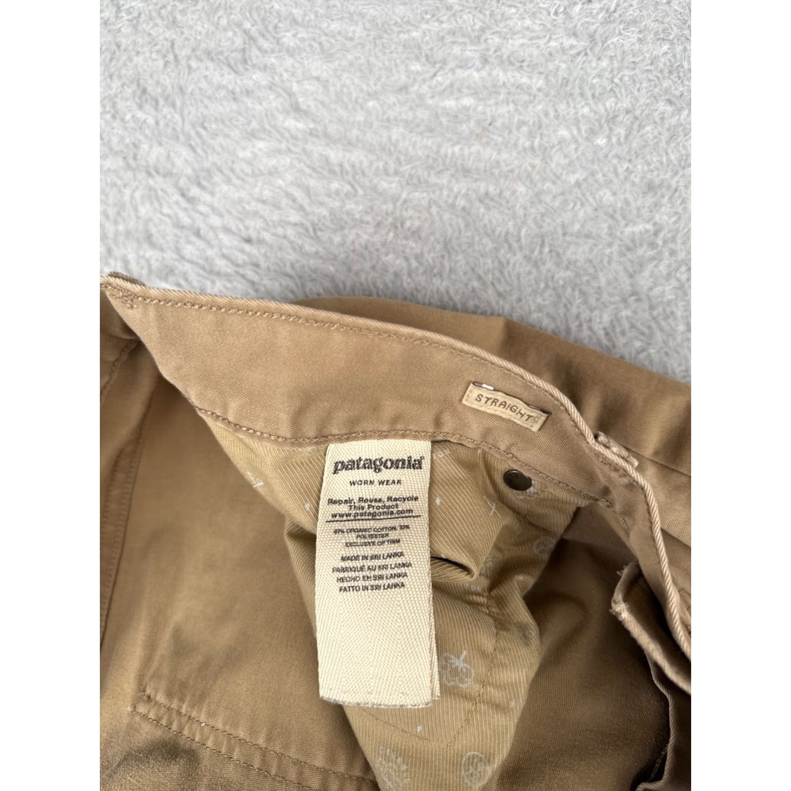 Patagonia Patagonia Jeans Mens 38 Beige Denim Performance Twill Jeans Regular Cotton Blend Size US 38 / EU 54 - 7 Thumbnail