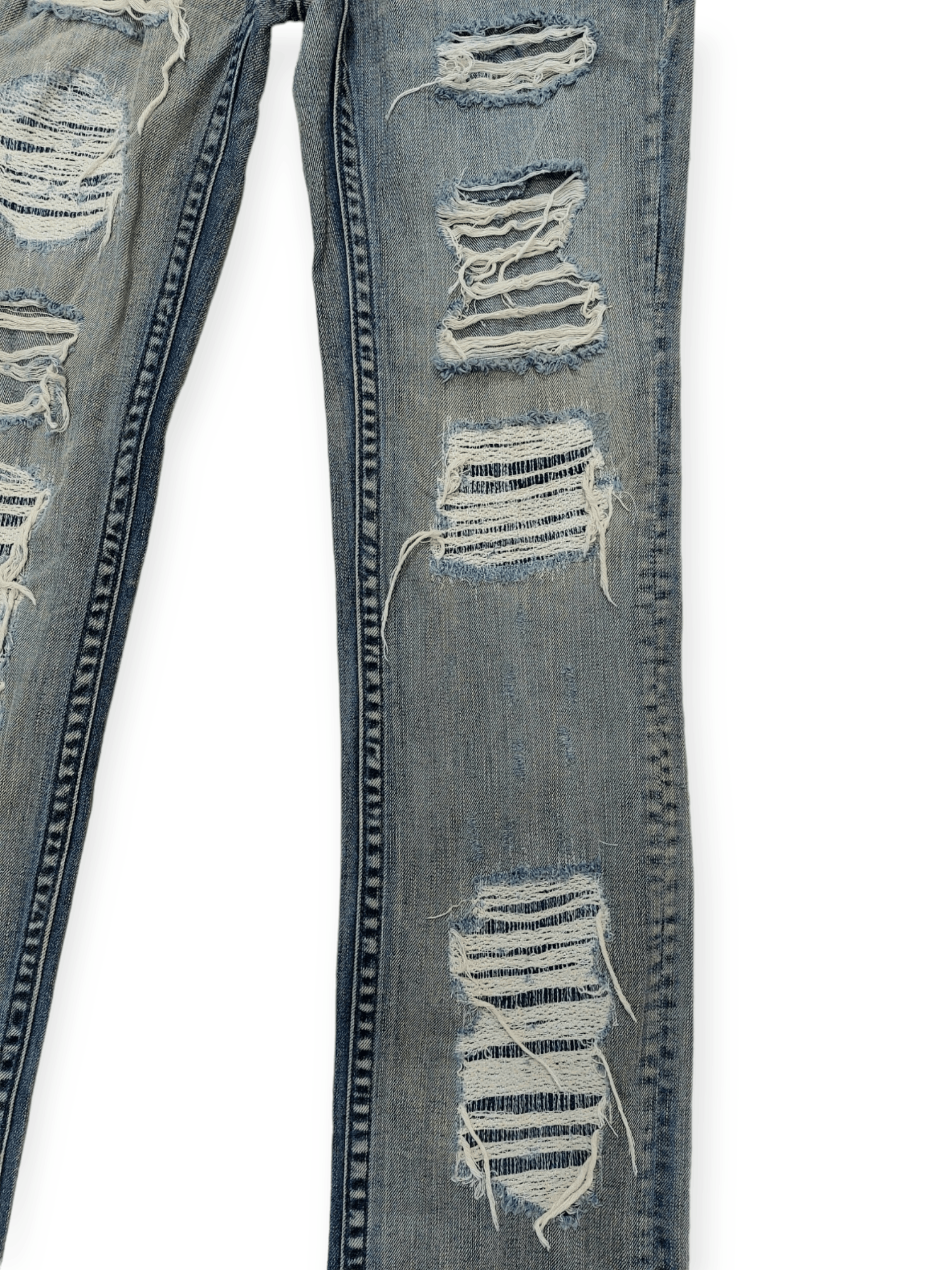 Designer Murua Low Rise Thrashed Denim Jeans Size 28" / US 6 / IT 42 - 10 Thumbnail